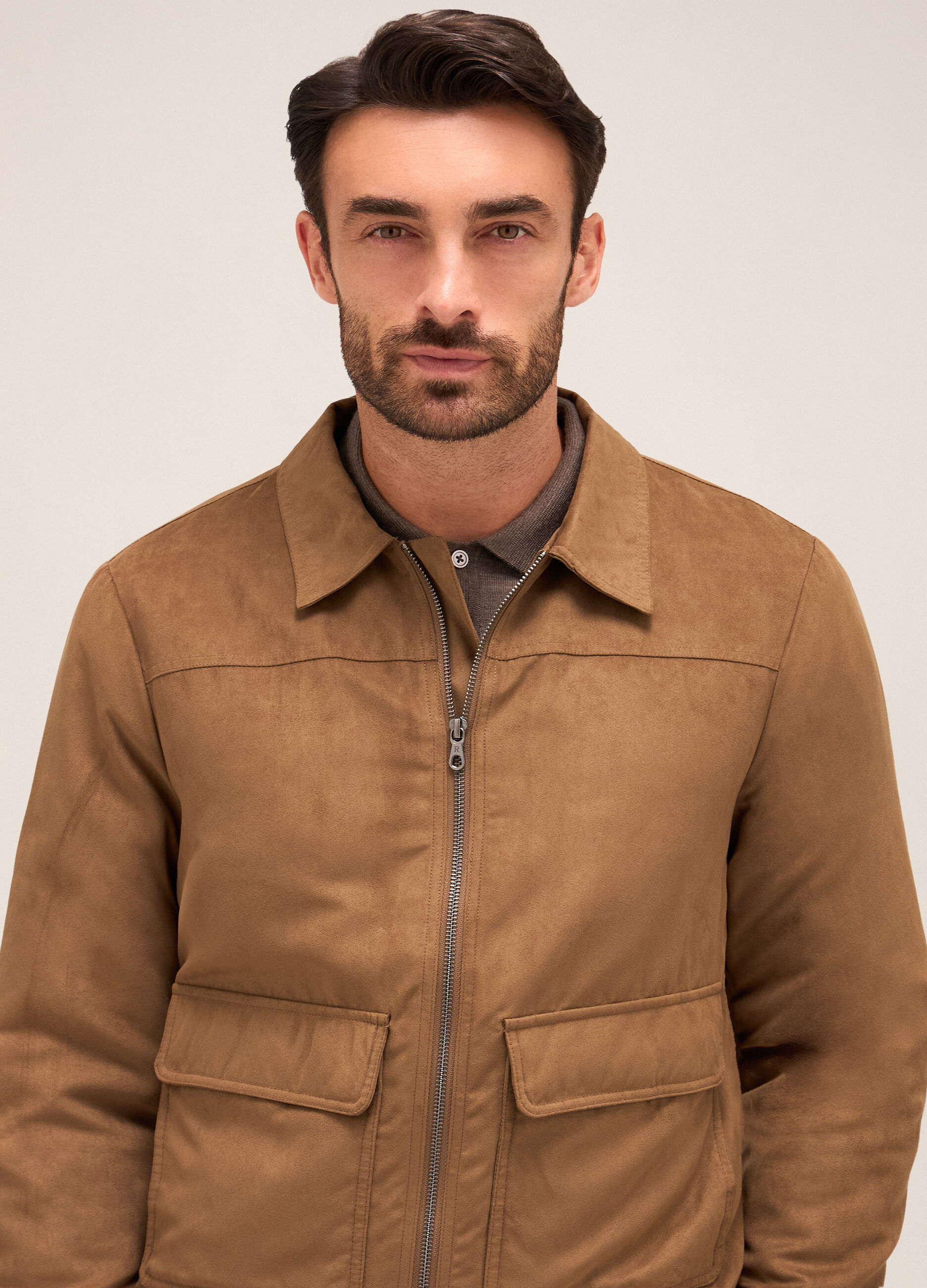 Giubbino in ECOpelle scamosciata uomo_2