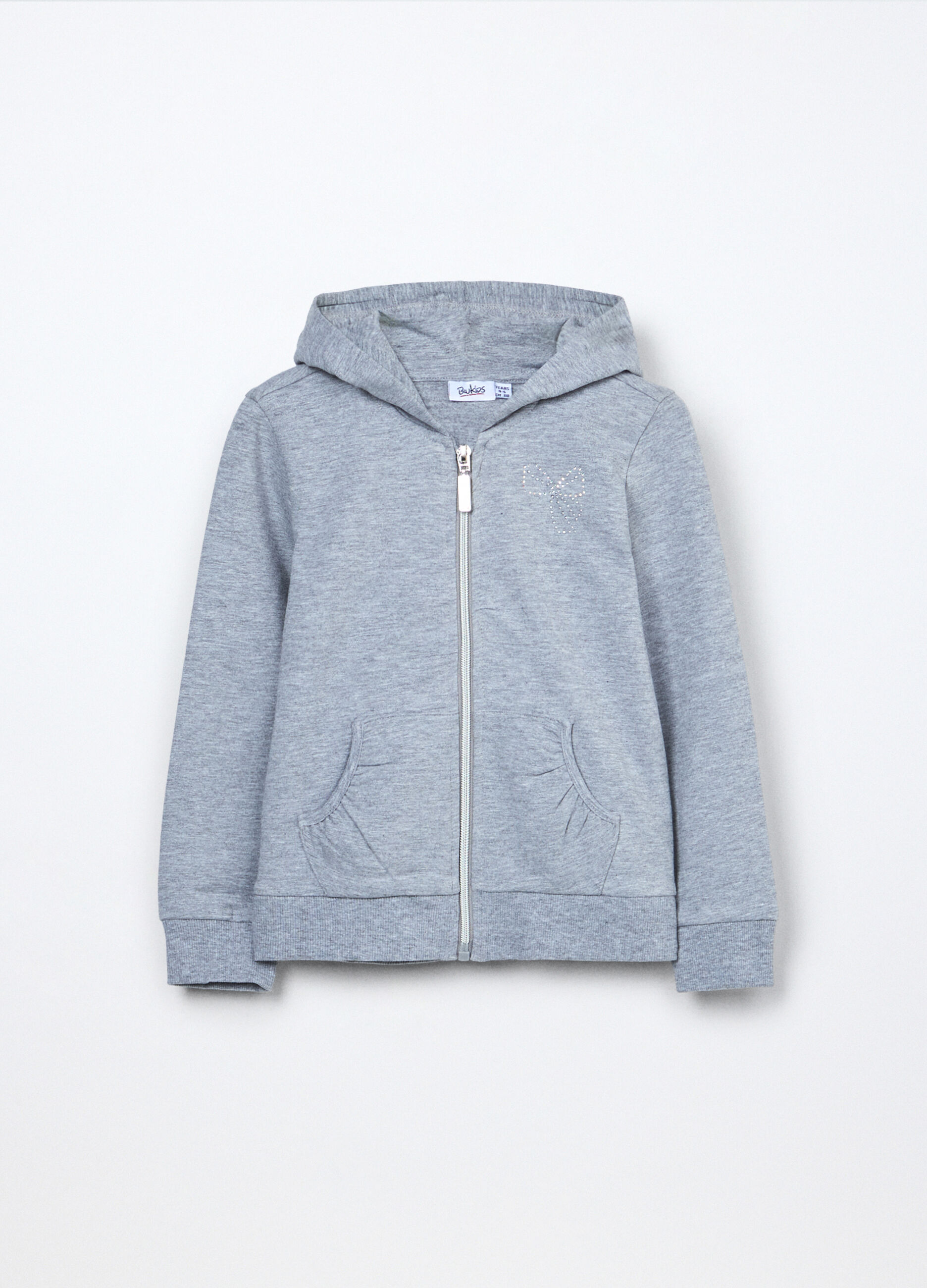 Felpa in french terry stretch bambina_0