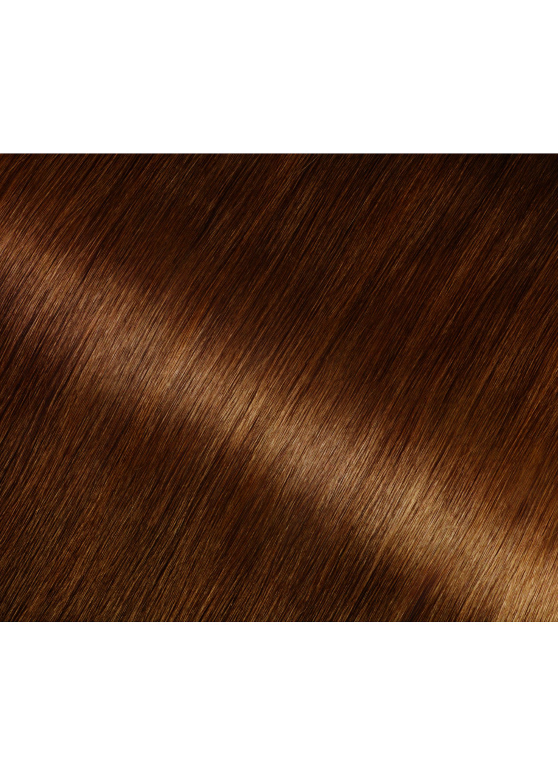 Garnier Tinta Capelli Olia, Colorazione permanente senza ammoniaca per una fragranza delicata, copre il 100% dei capelli bianchi, Con oli di fiori di origine naturale, Castano Dorato (5.3)._2