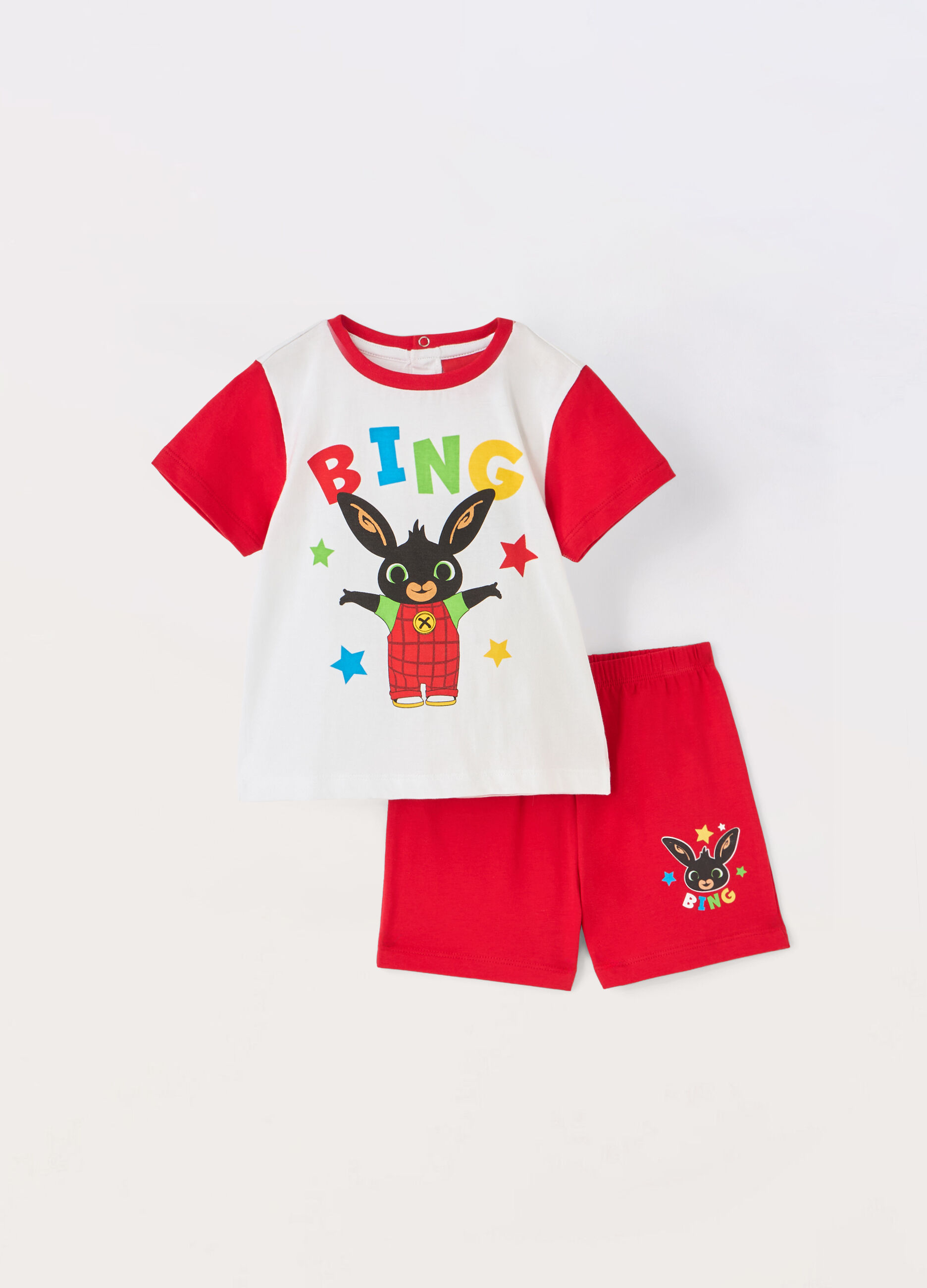 Set pigiama corto in jersey di puro cotone neonato_0