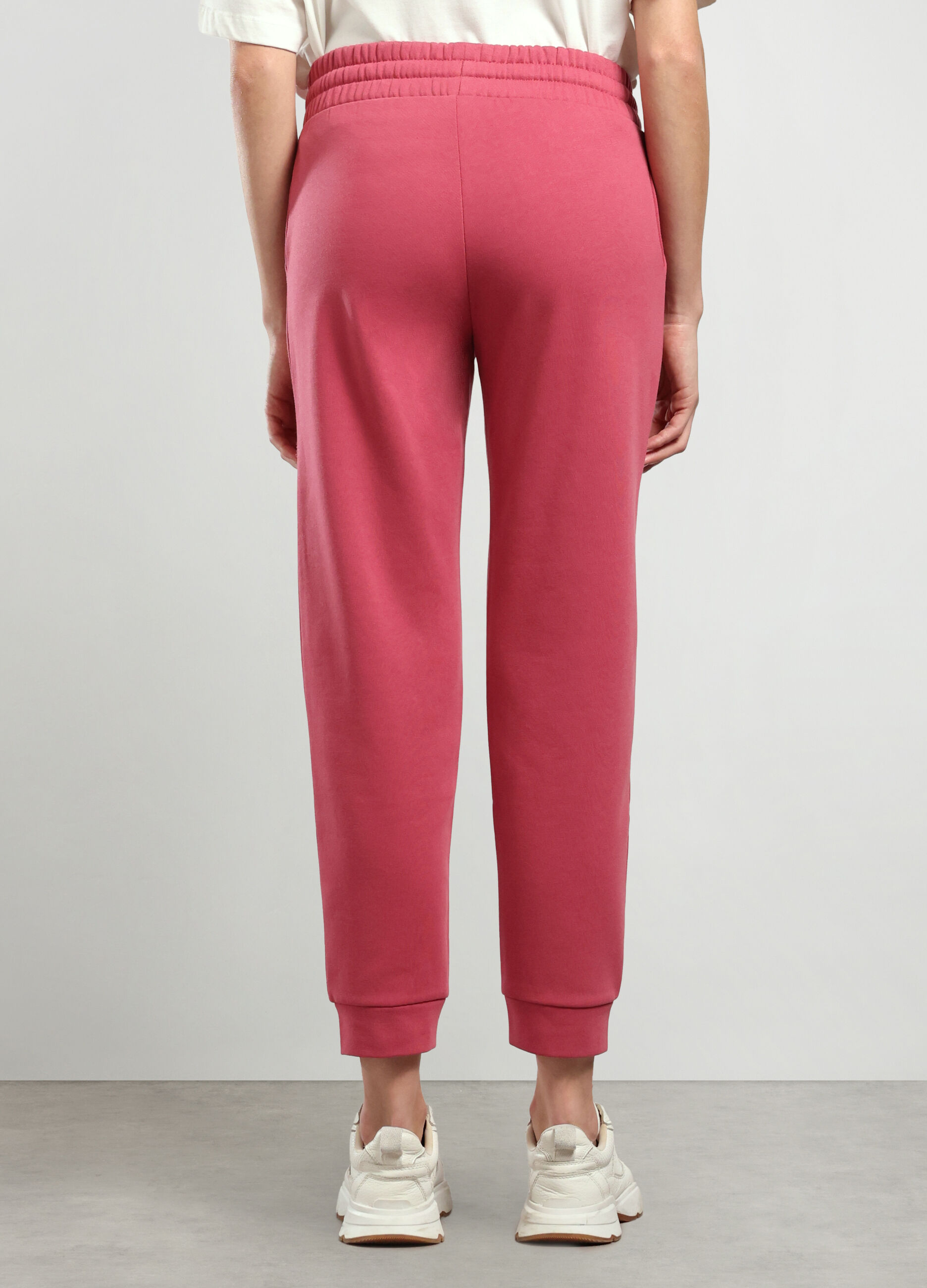 Jogger in felpa di misto cotone donna_1