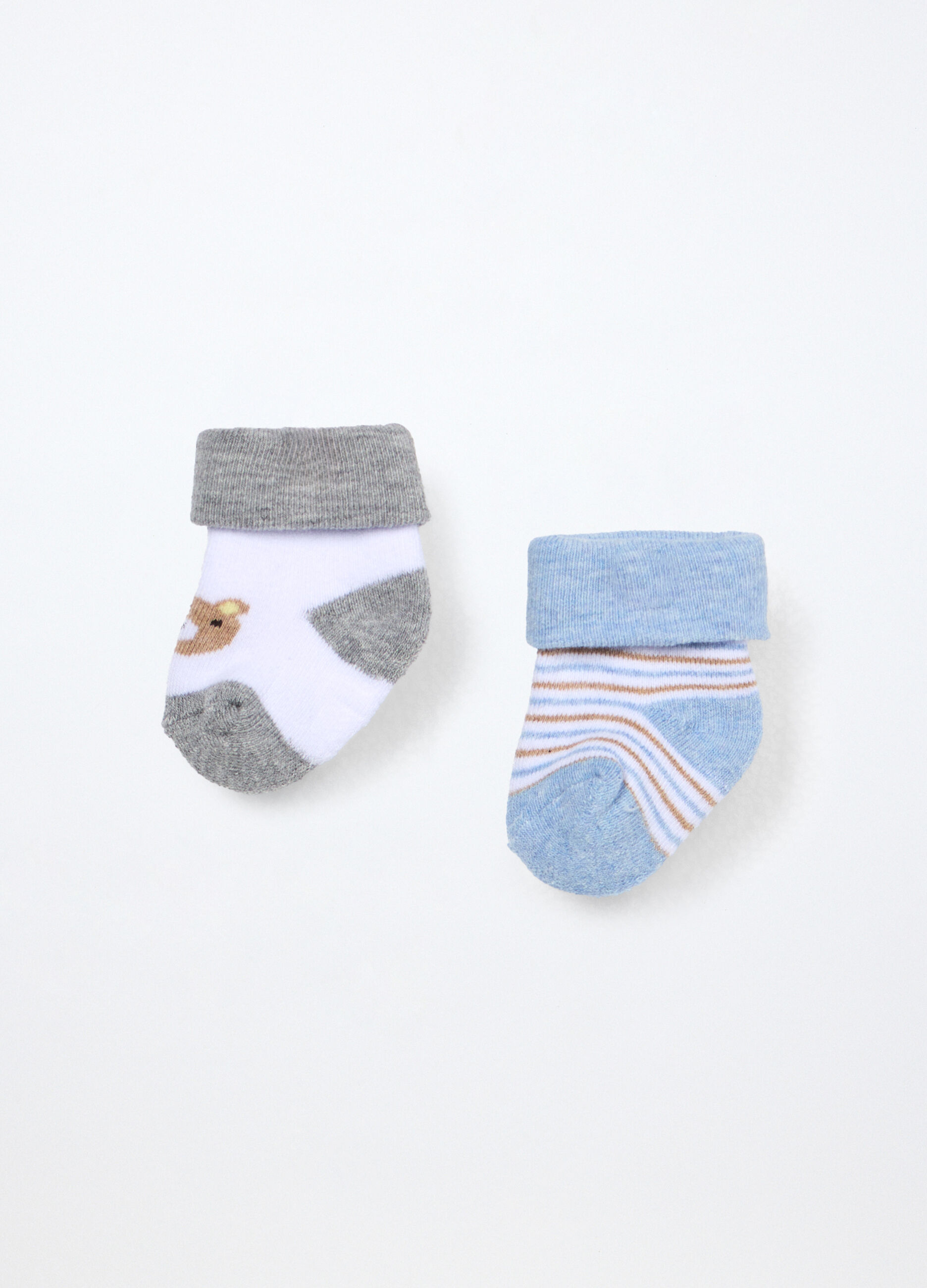 Pack 2 calze corte in misto cotone neonato_1