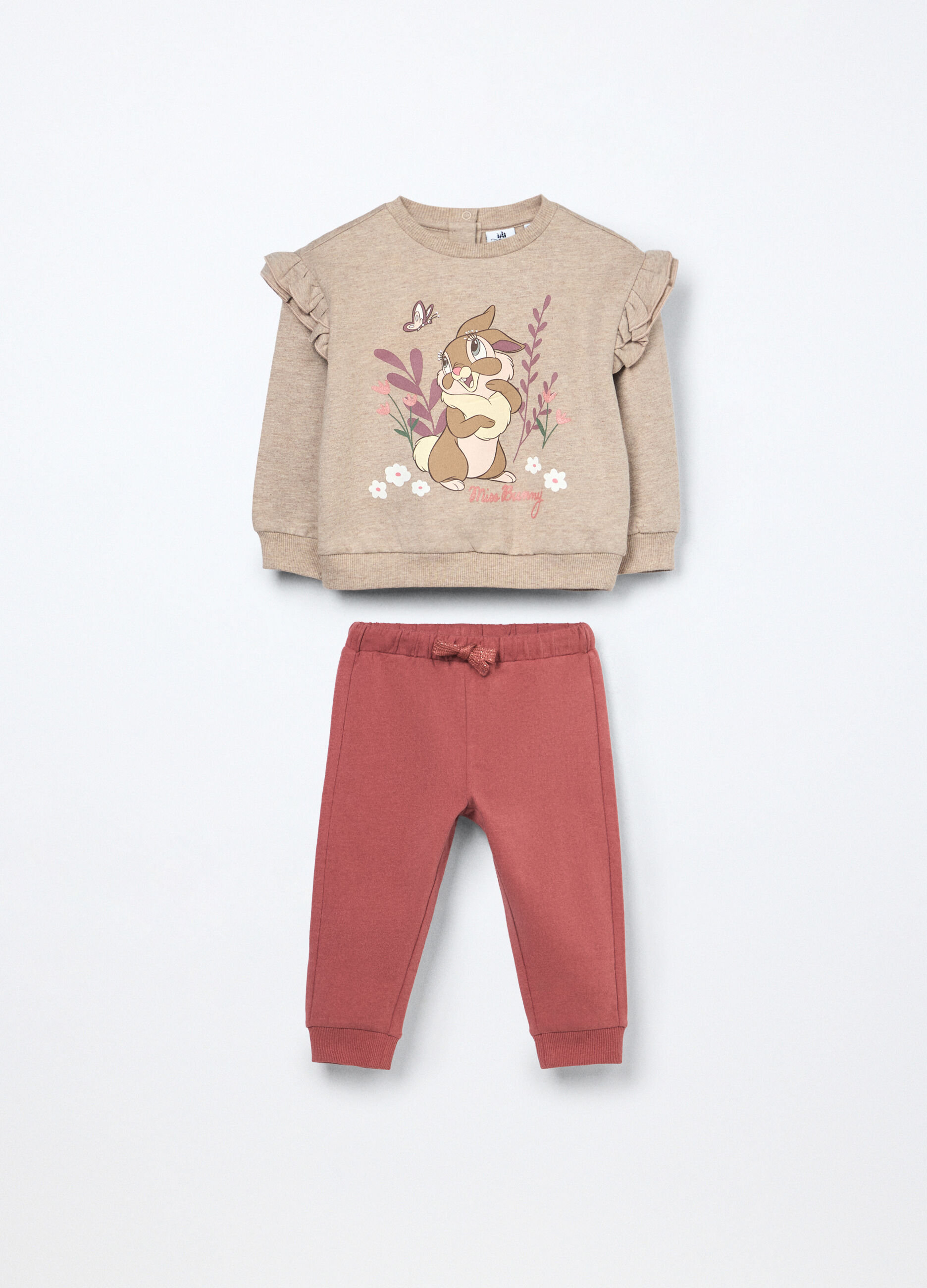 Jogging set in misto cotone fleece neonata_0