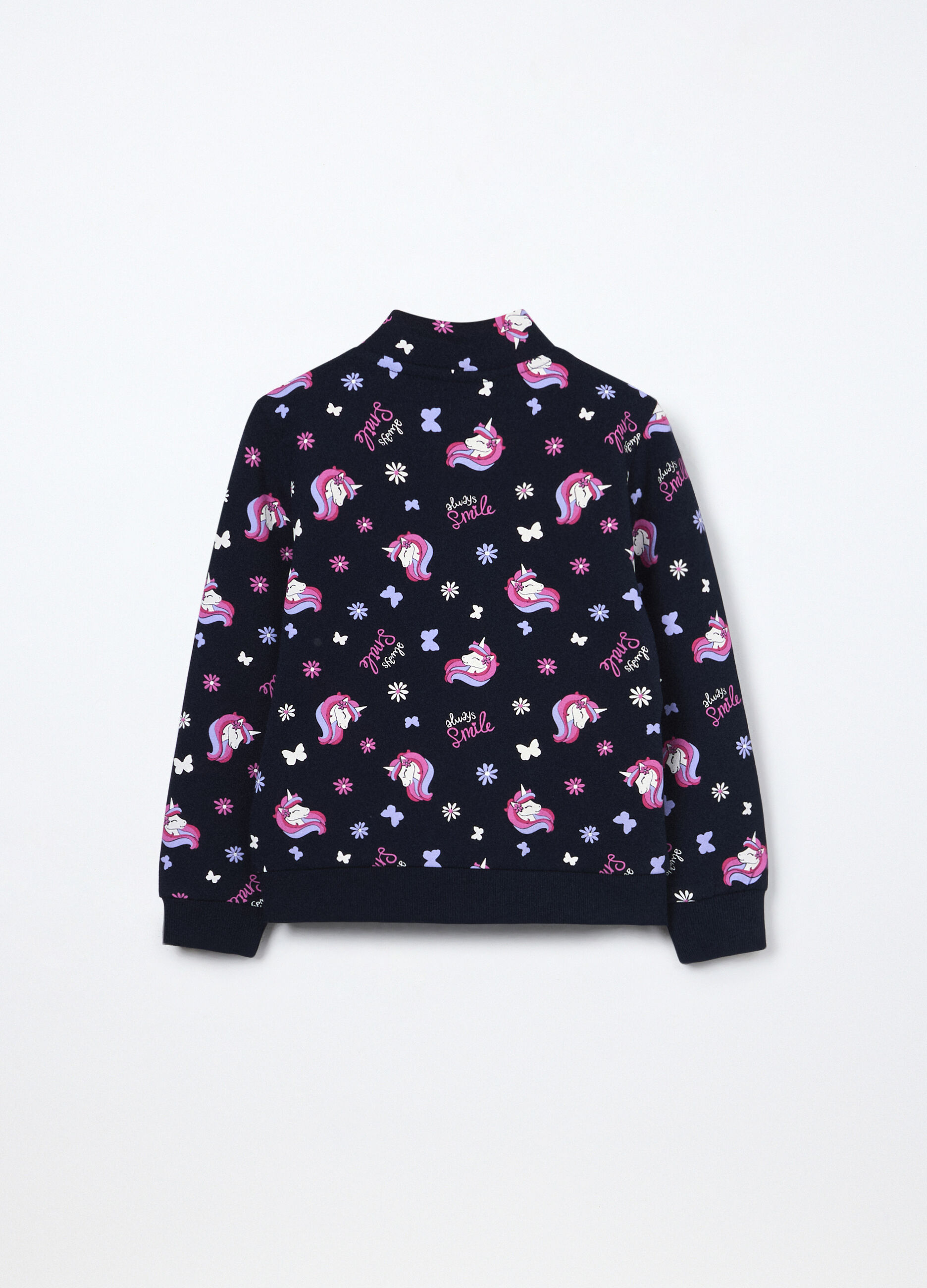 Felpa in french terry di cotone stretch bambina_1