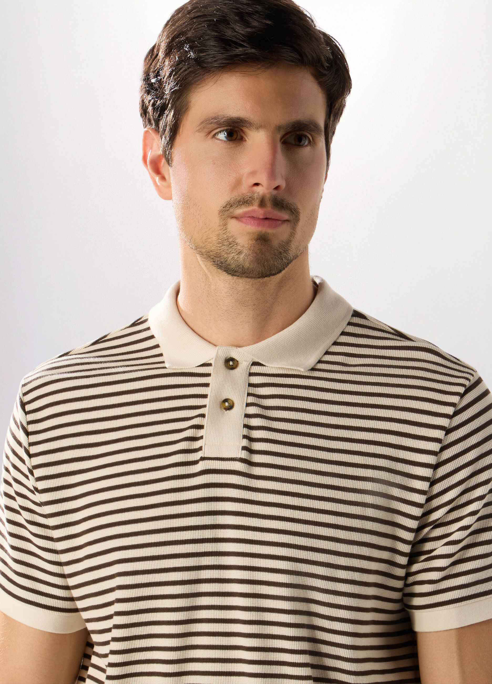 Polo in maglia a righe uomo_2