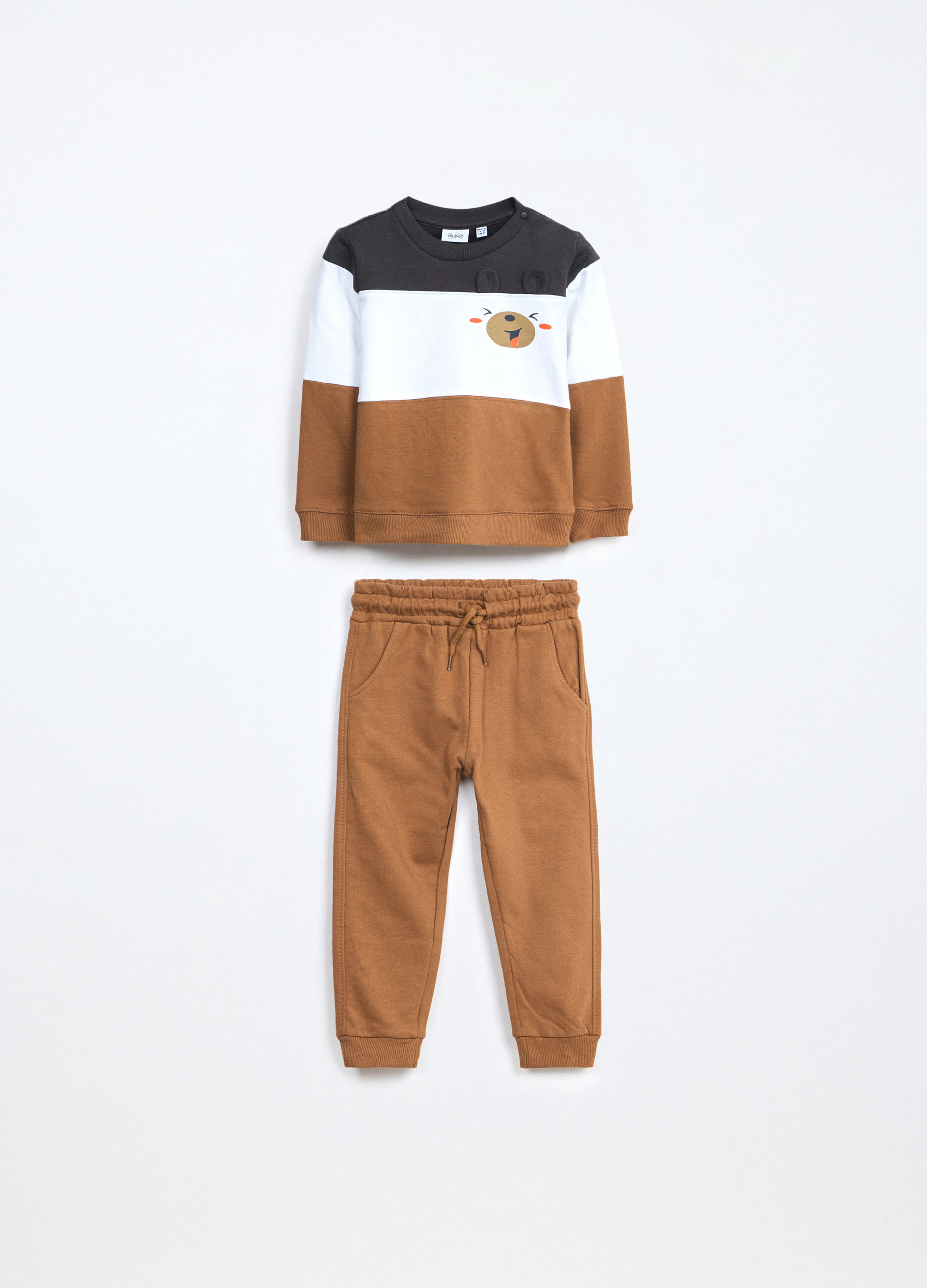 Jogging set in puro cotone fleece neonato_0