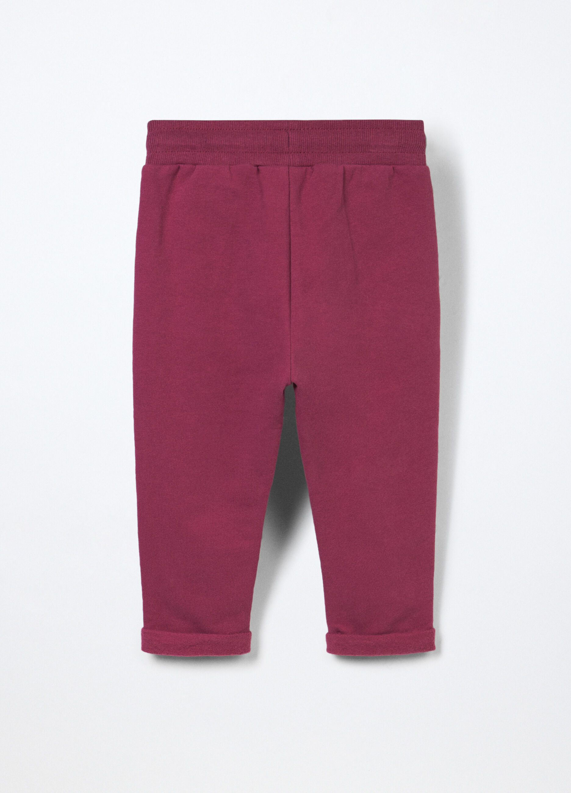 Jogger in french terry di cotone stretch neonata_1