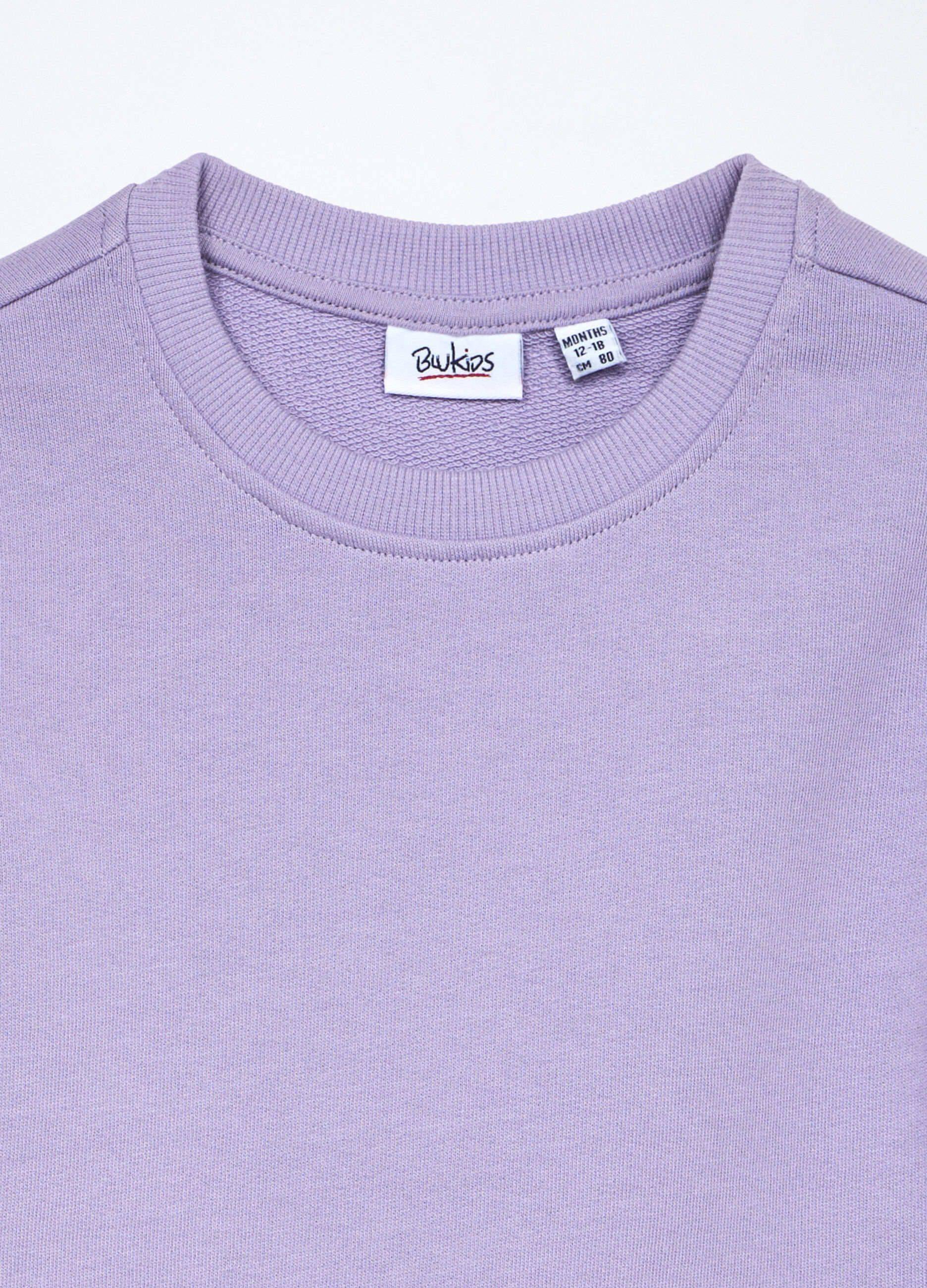 Felpa in french terry di puro cotone neonata_2