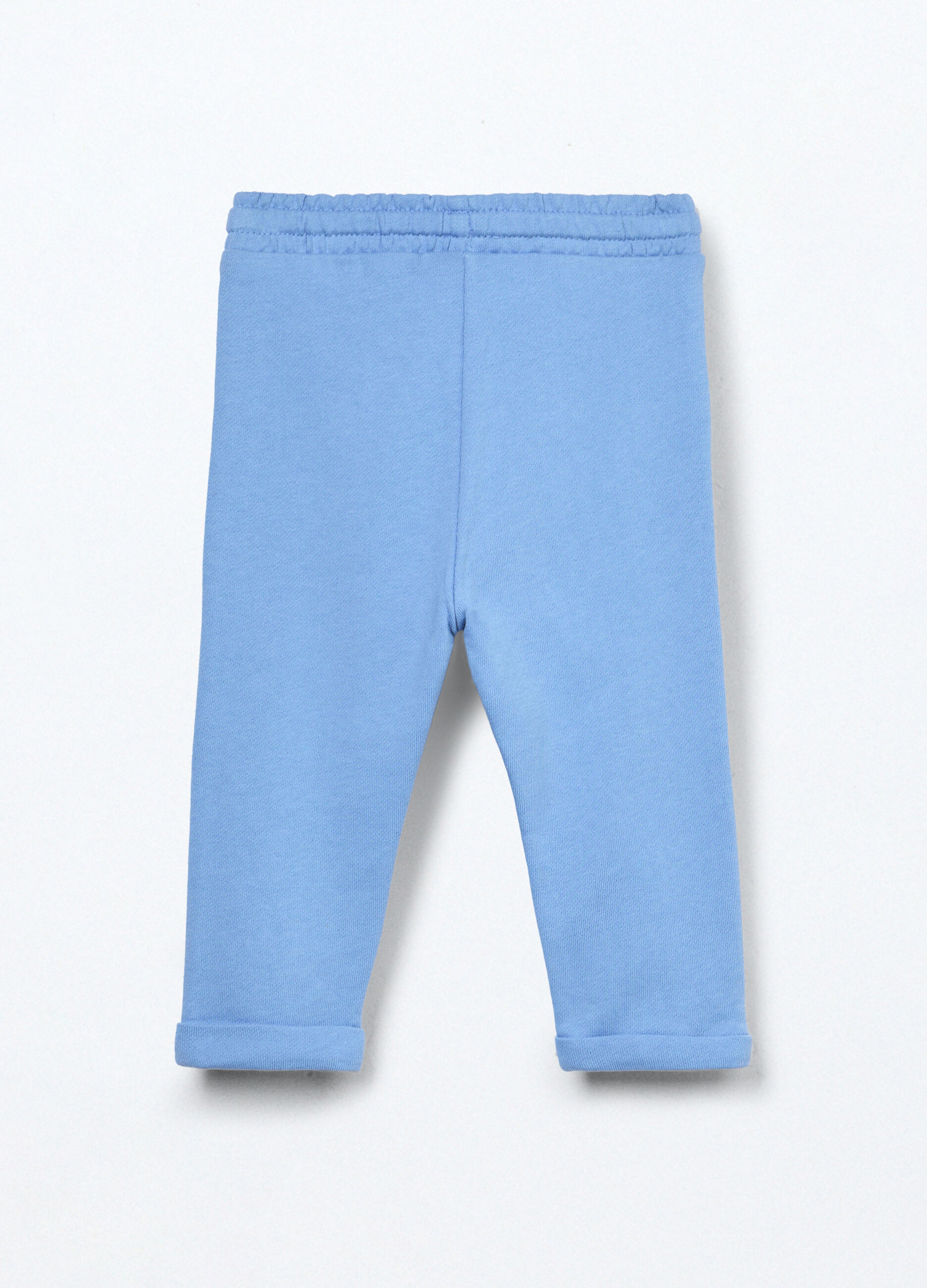 Jogger in french terry di puro cotone neonato_1