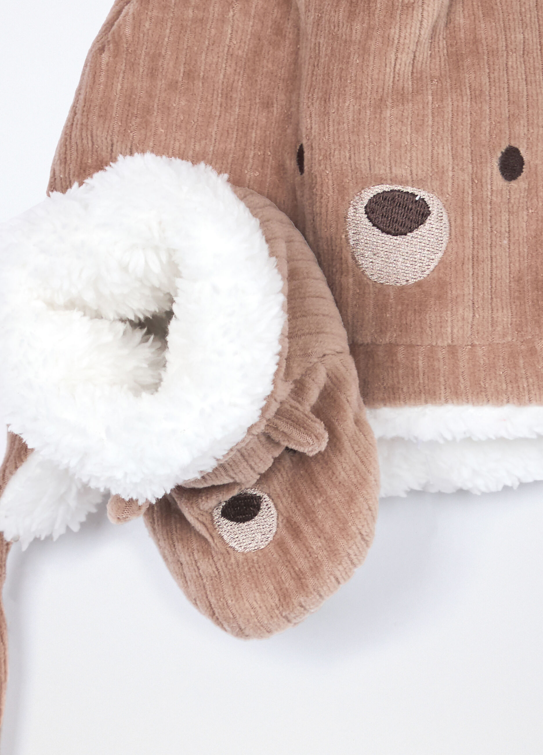 Set berretto + scarpine in puro cotone velour _1