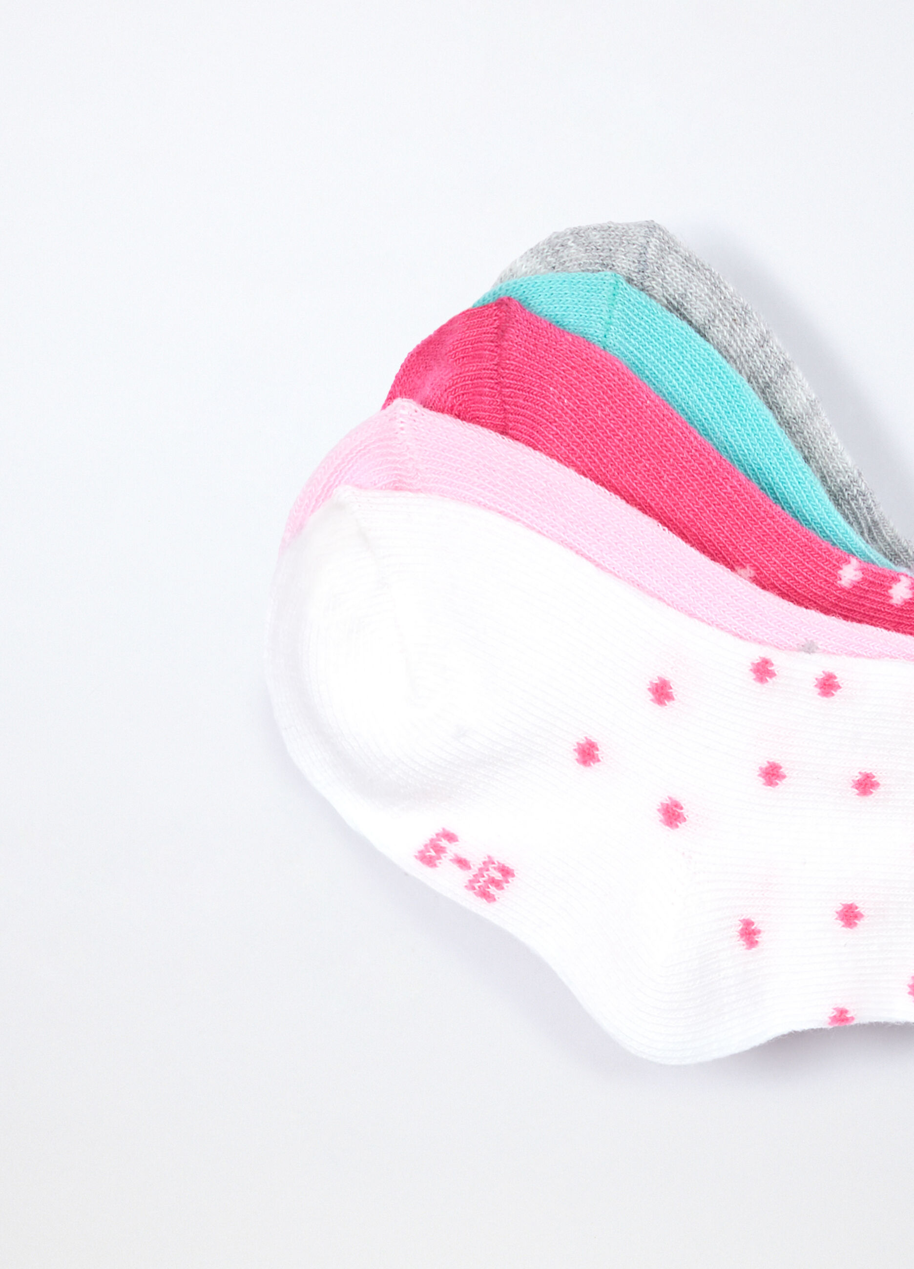 Pack 5 calze corte in misto cotone neonata_2