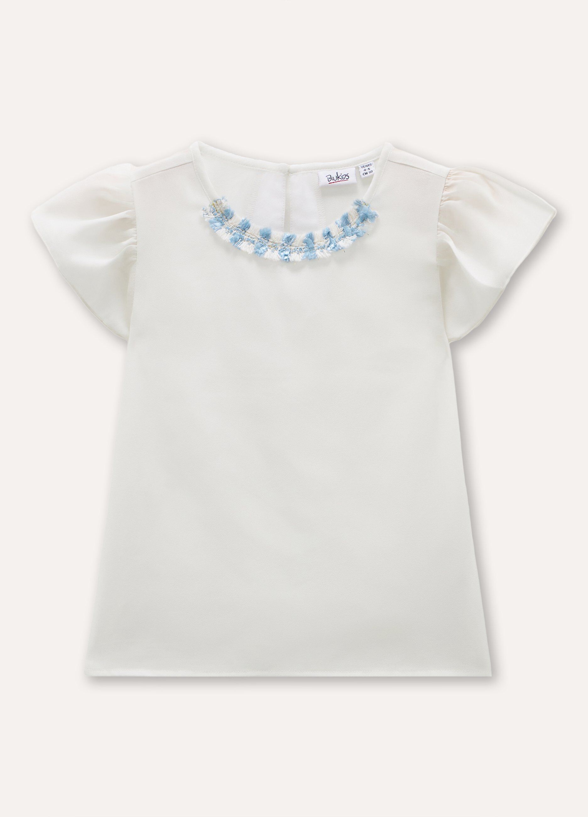 Blusa con maniche ad aletta bambina_0