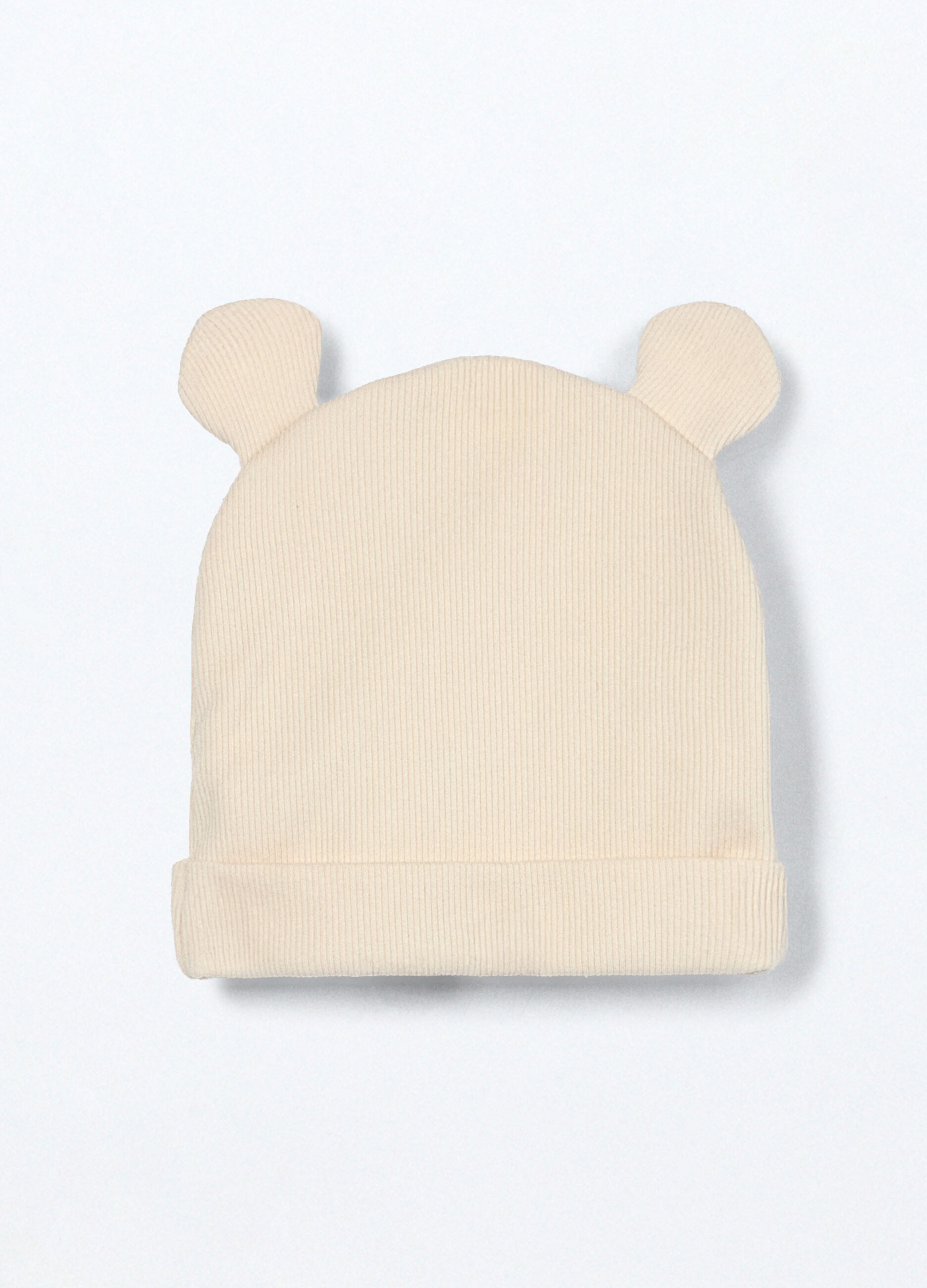 Berretto in costina misto cotone neonato_1