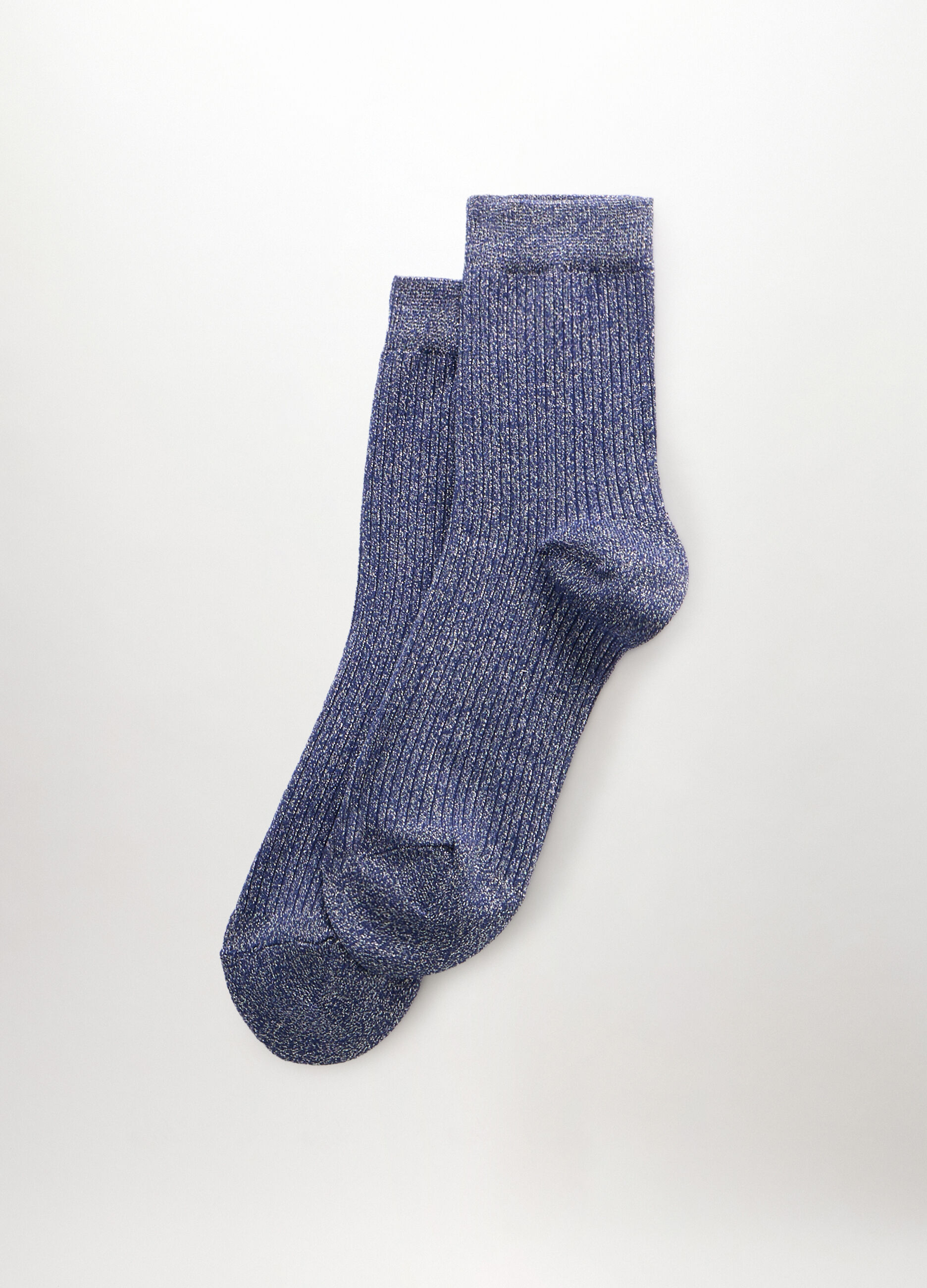 Calze misto cotone con filo lurex donna_0