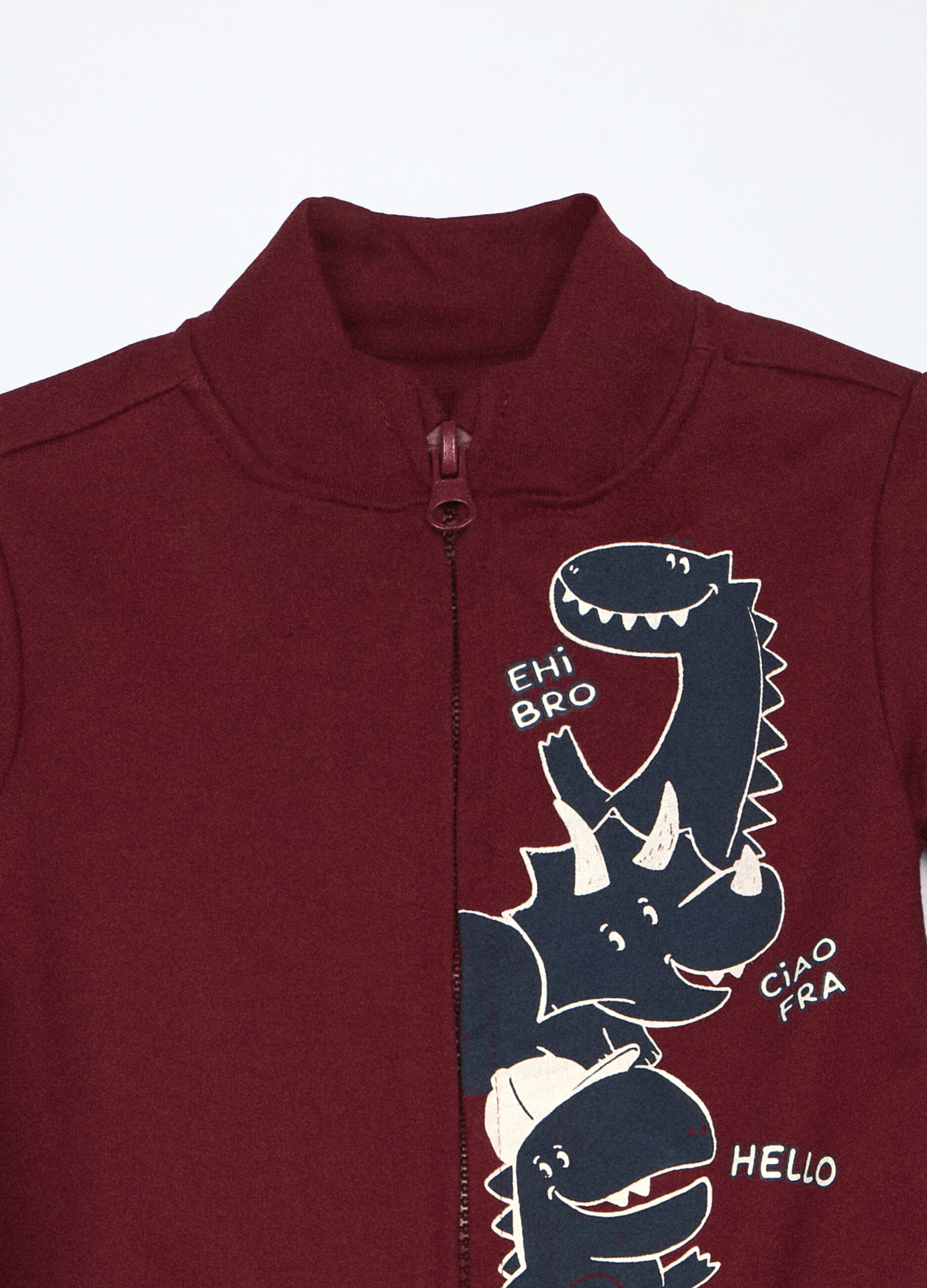 Jogging set in french terry di puro cotone neonato_2