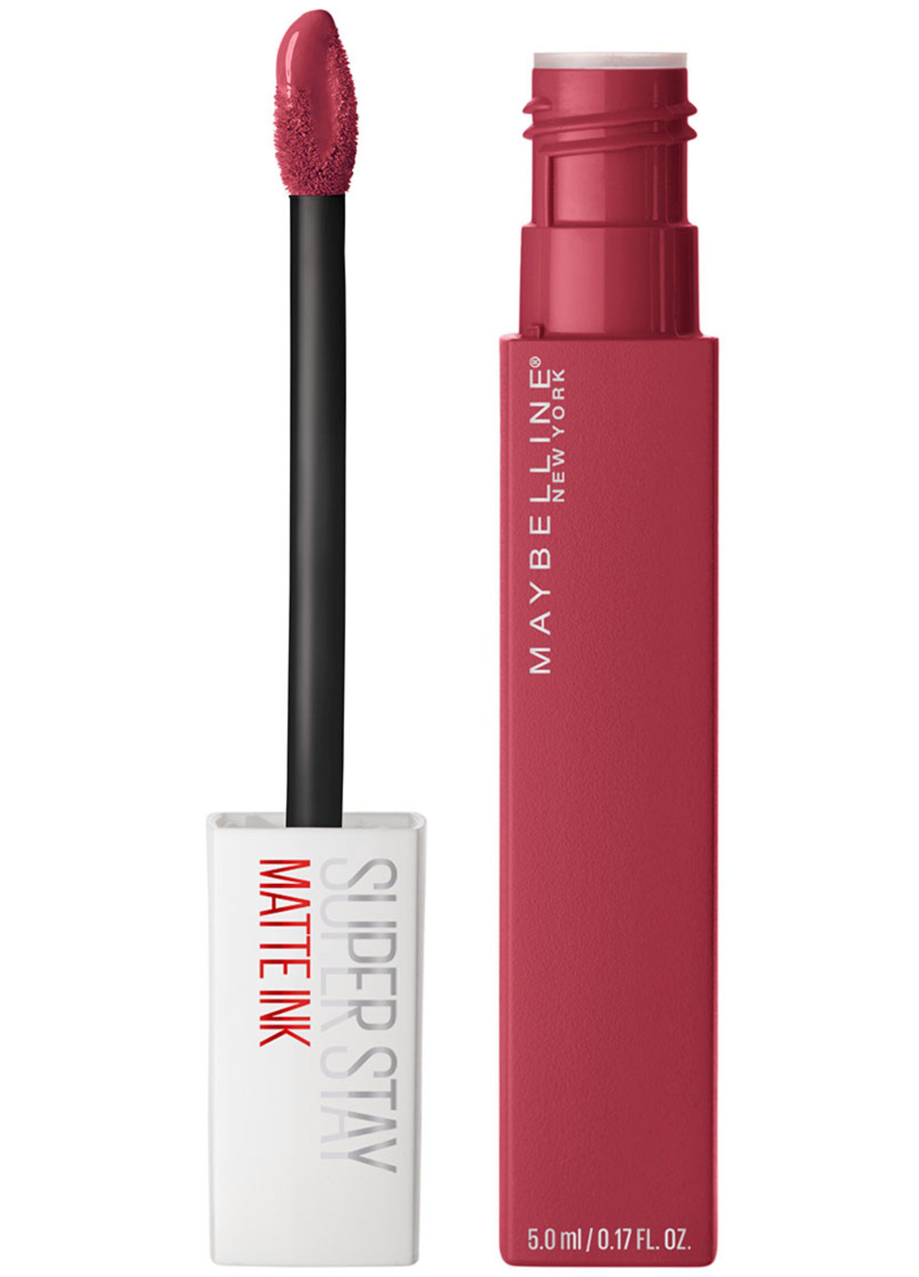 Maybelline New York Tinta Labbra SuperStay Matte Ink, Rossetto Matte Liquido a Lunga Tenuta, Ruler (80), 5 ml._0