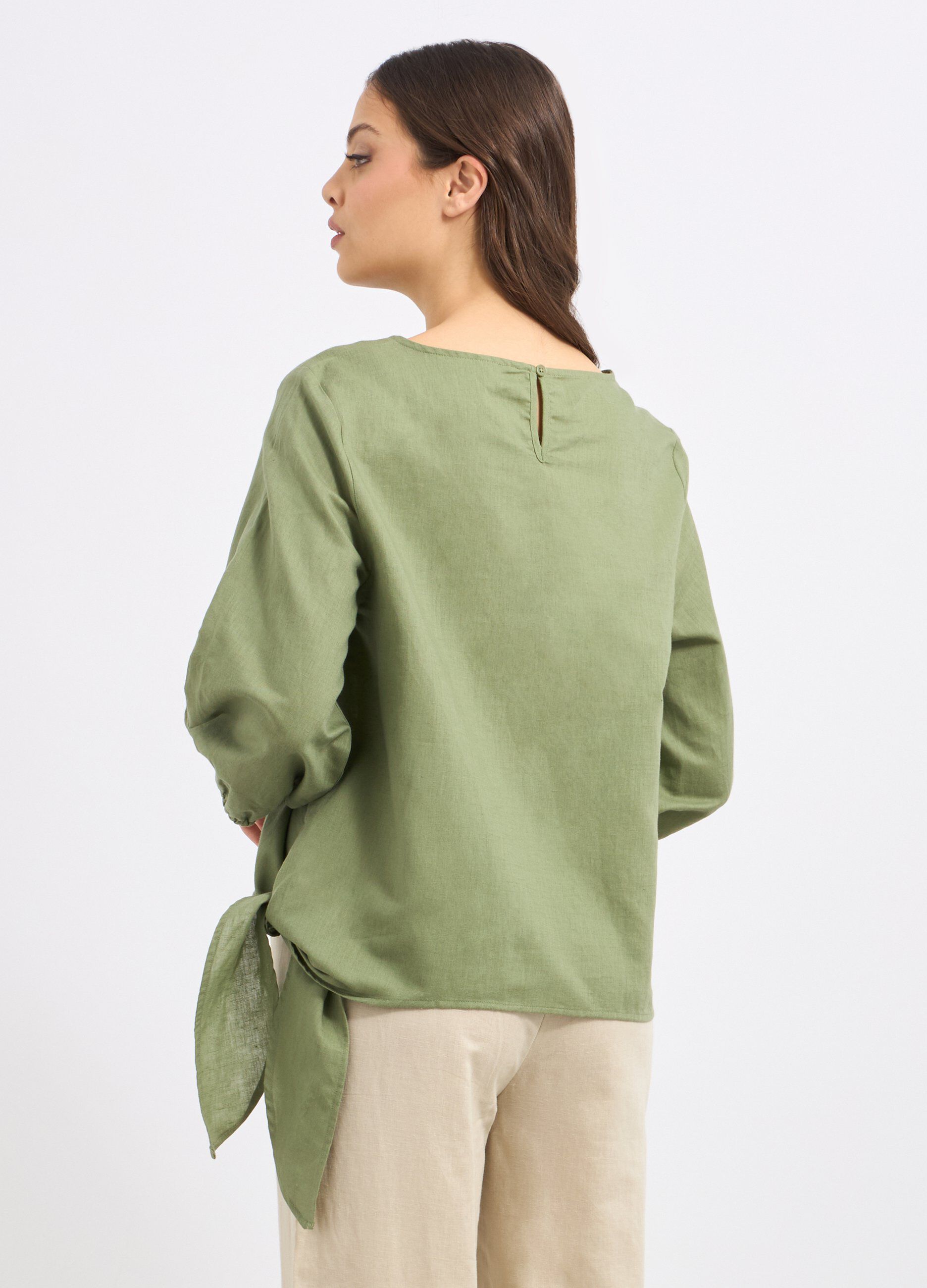 Blusa misto lino donna_1