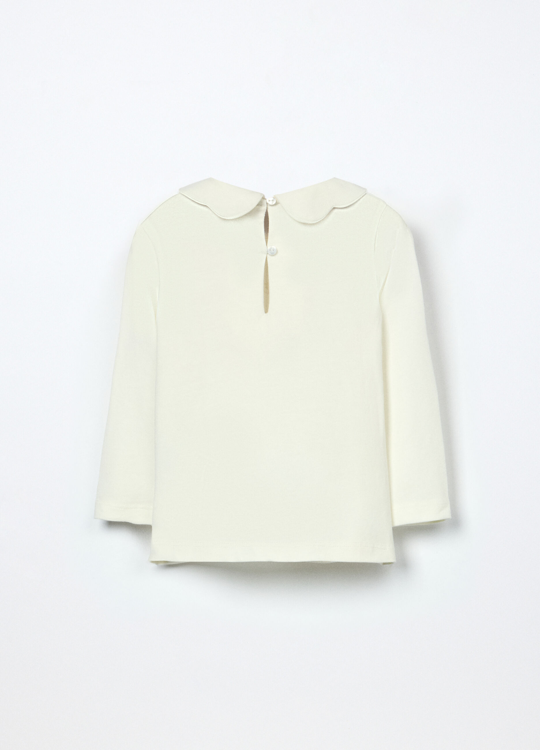 T-shirt in jersey di cotone stretch neonata_1