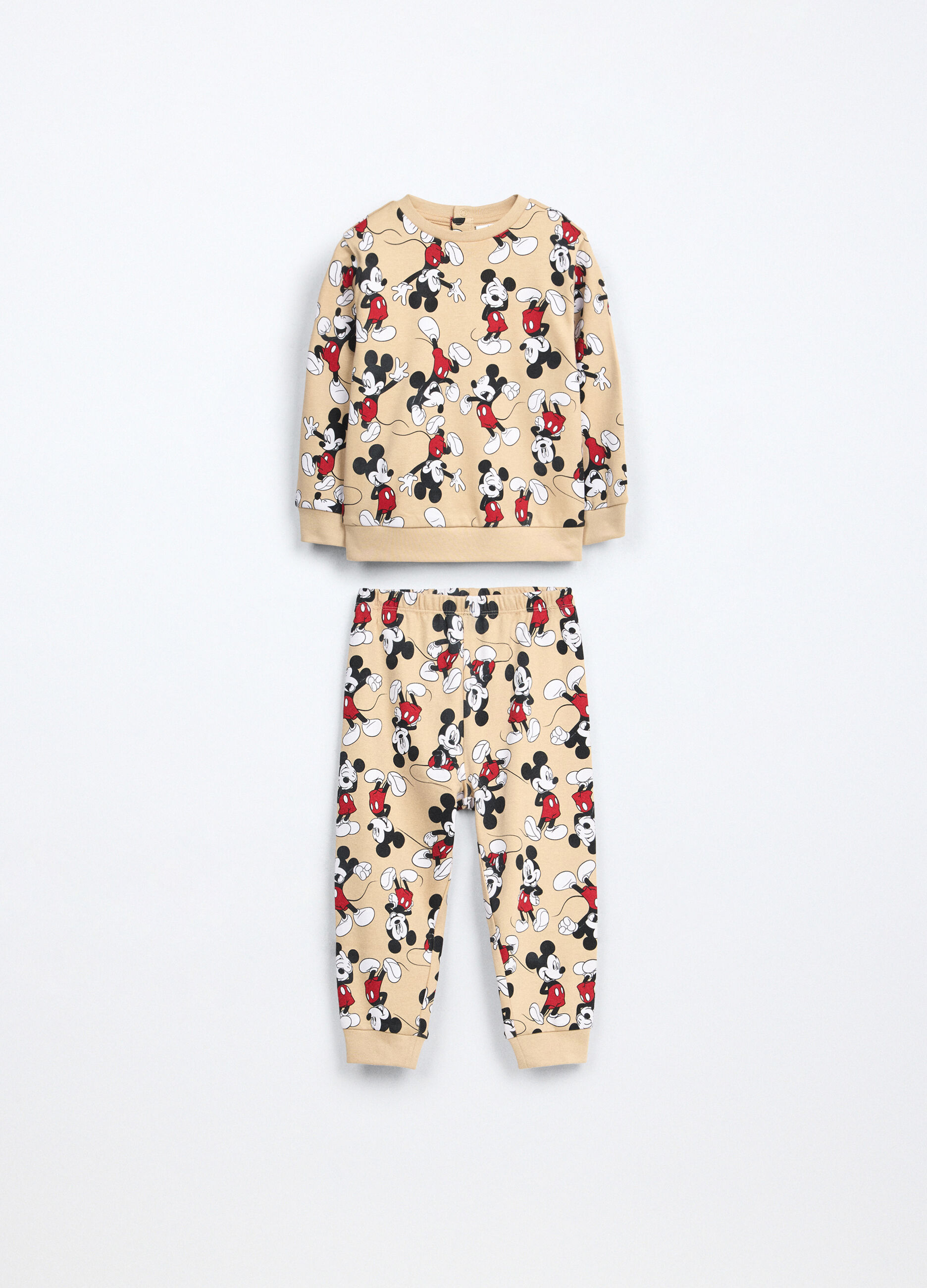 Set pigiama lungo in interlock di puro cotone neonato_0