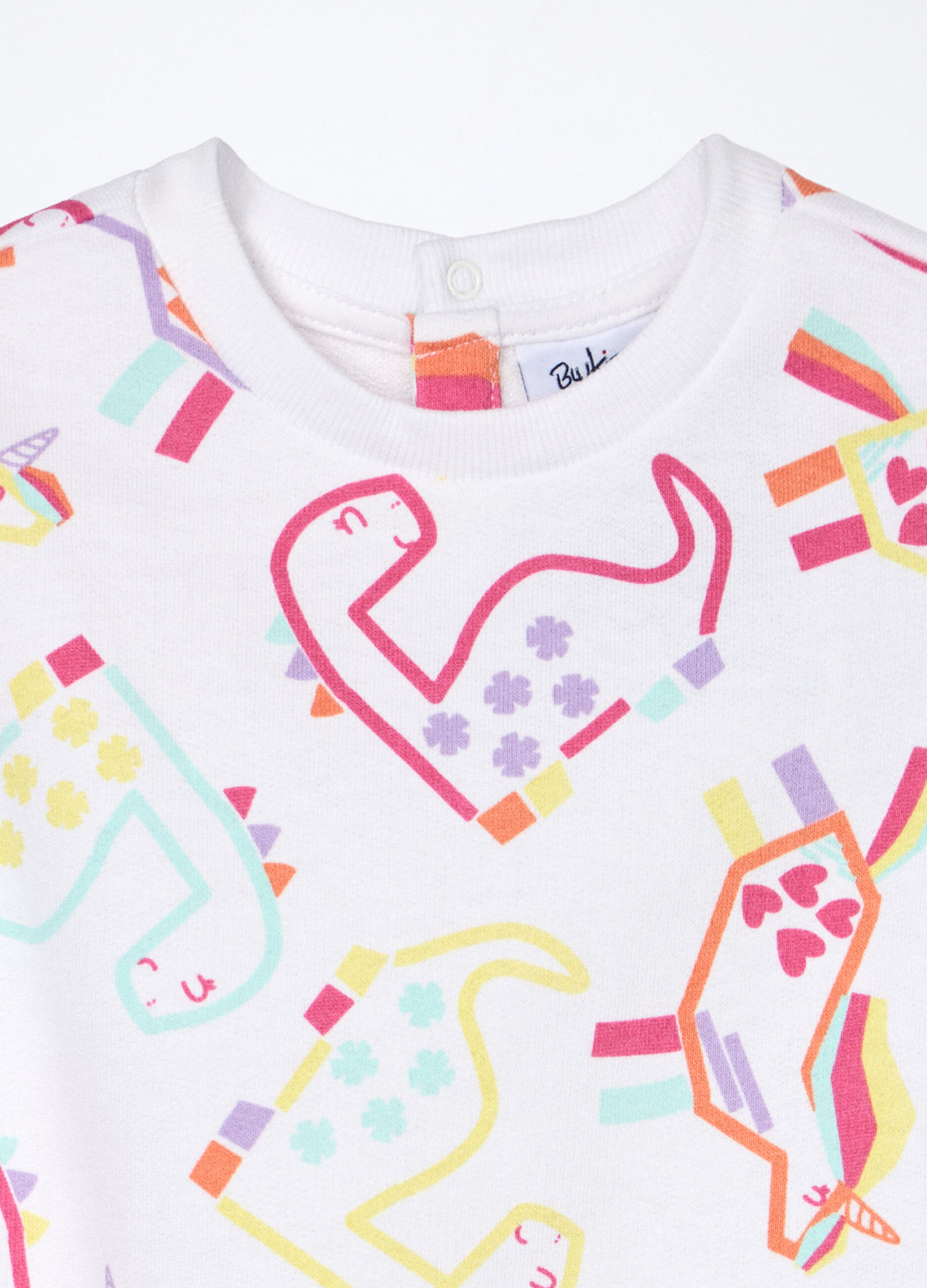 Jogging set in french terry di puro cotone neonata_2