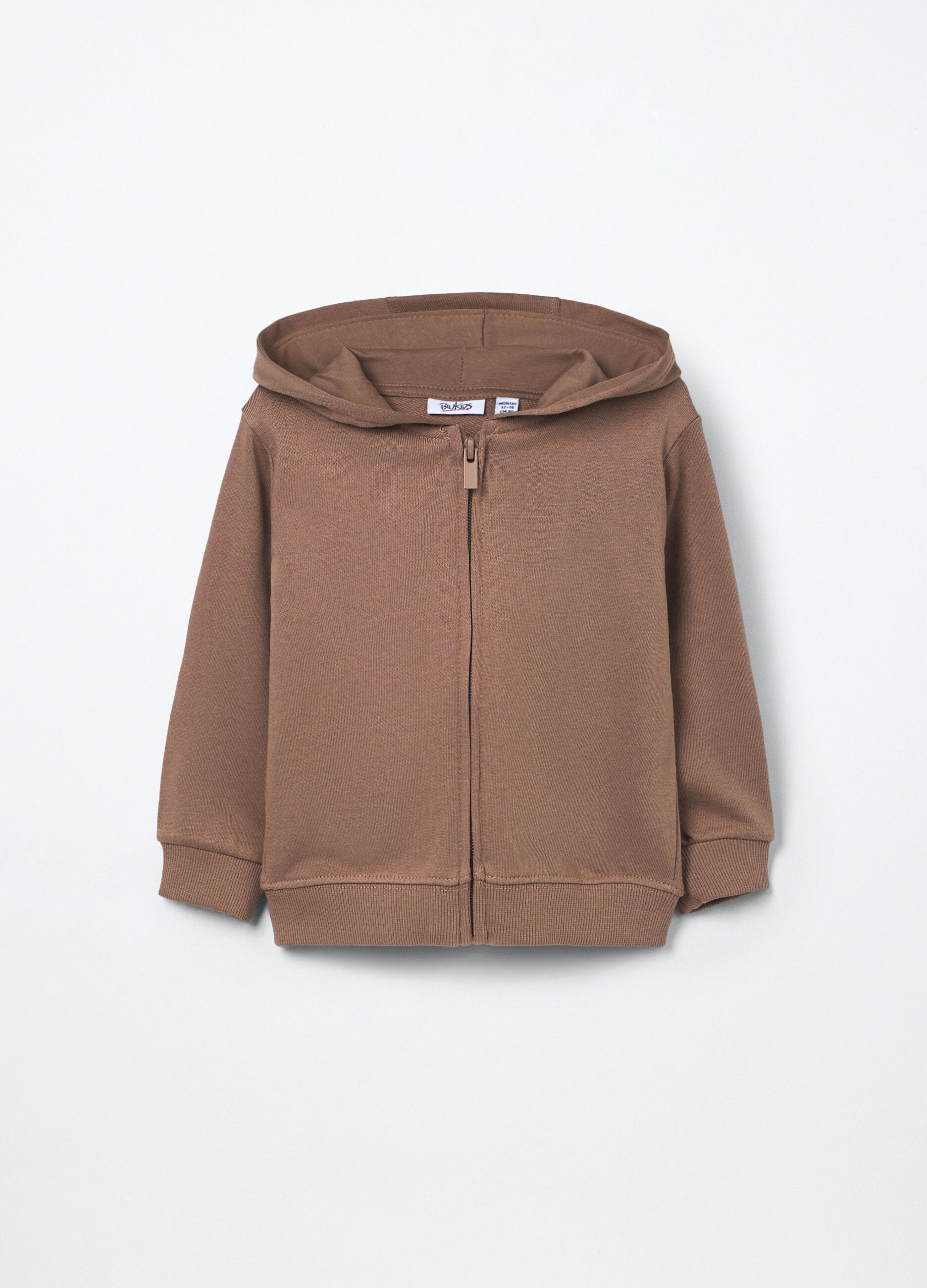 Felpa con cappuccio in french terry di puro cotone neonato_0