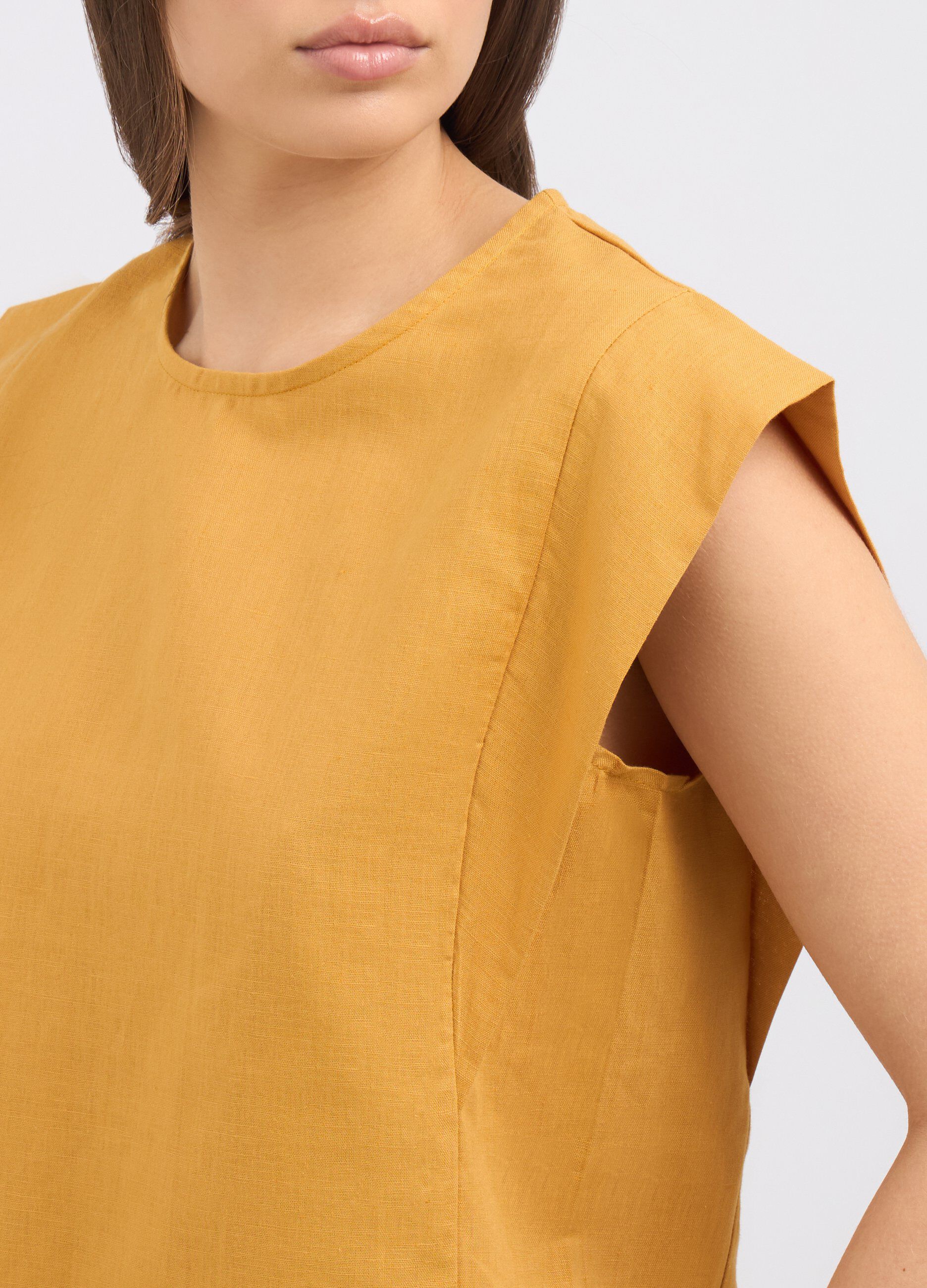 Blusa in misto lino donna_2