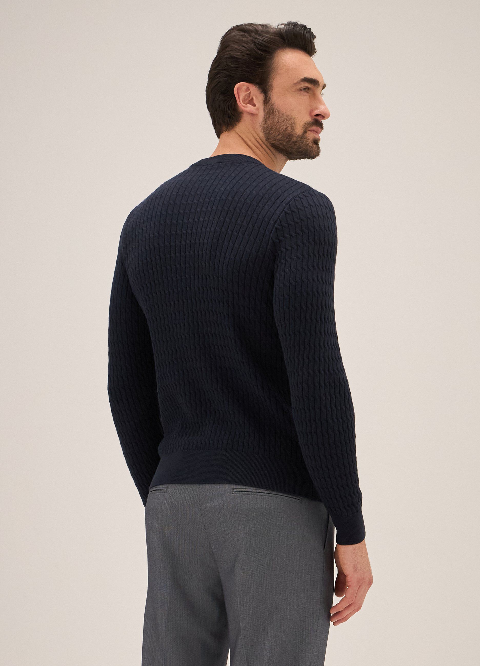 Tricot a girocollo in puro cotone Rumford uomo_1