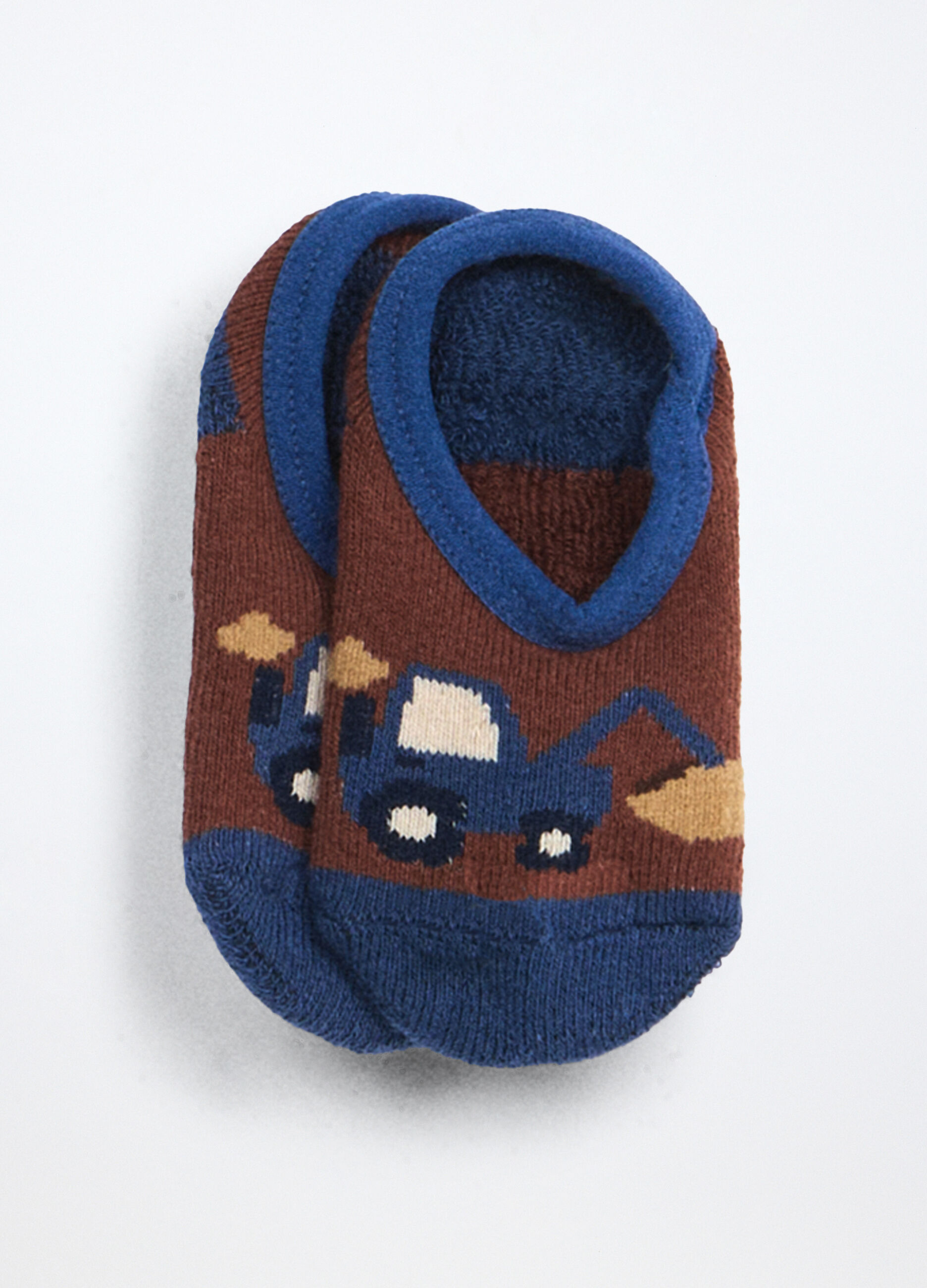 Scarpine antiscivolo in spugna misto cotone neonato_0