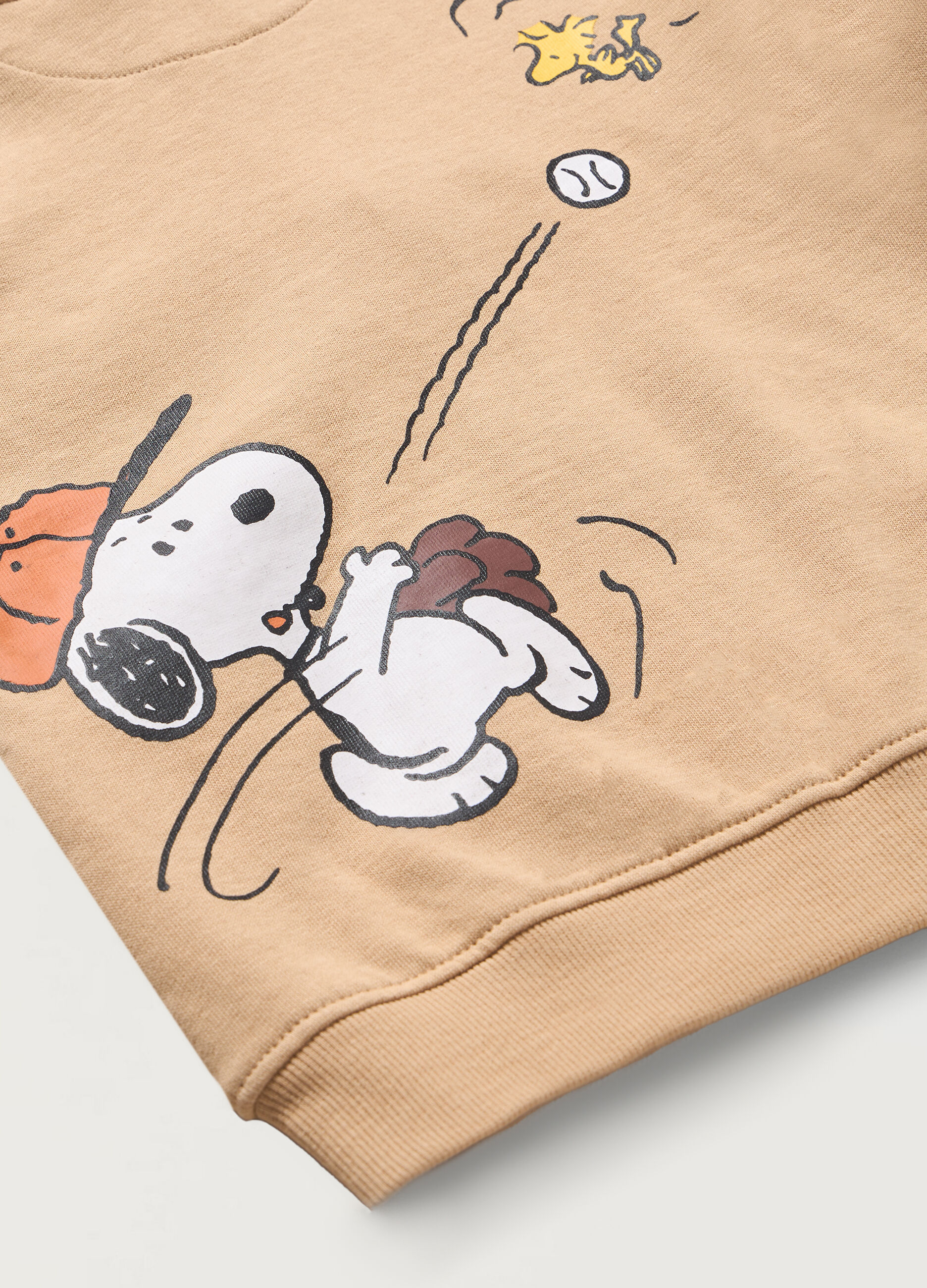 Felpa Snoopy in puro cotone con cappuccio neonato_1