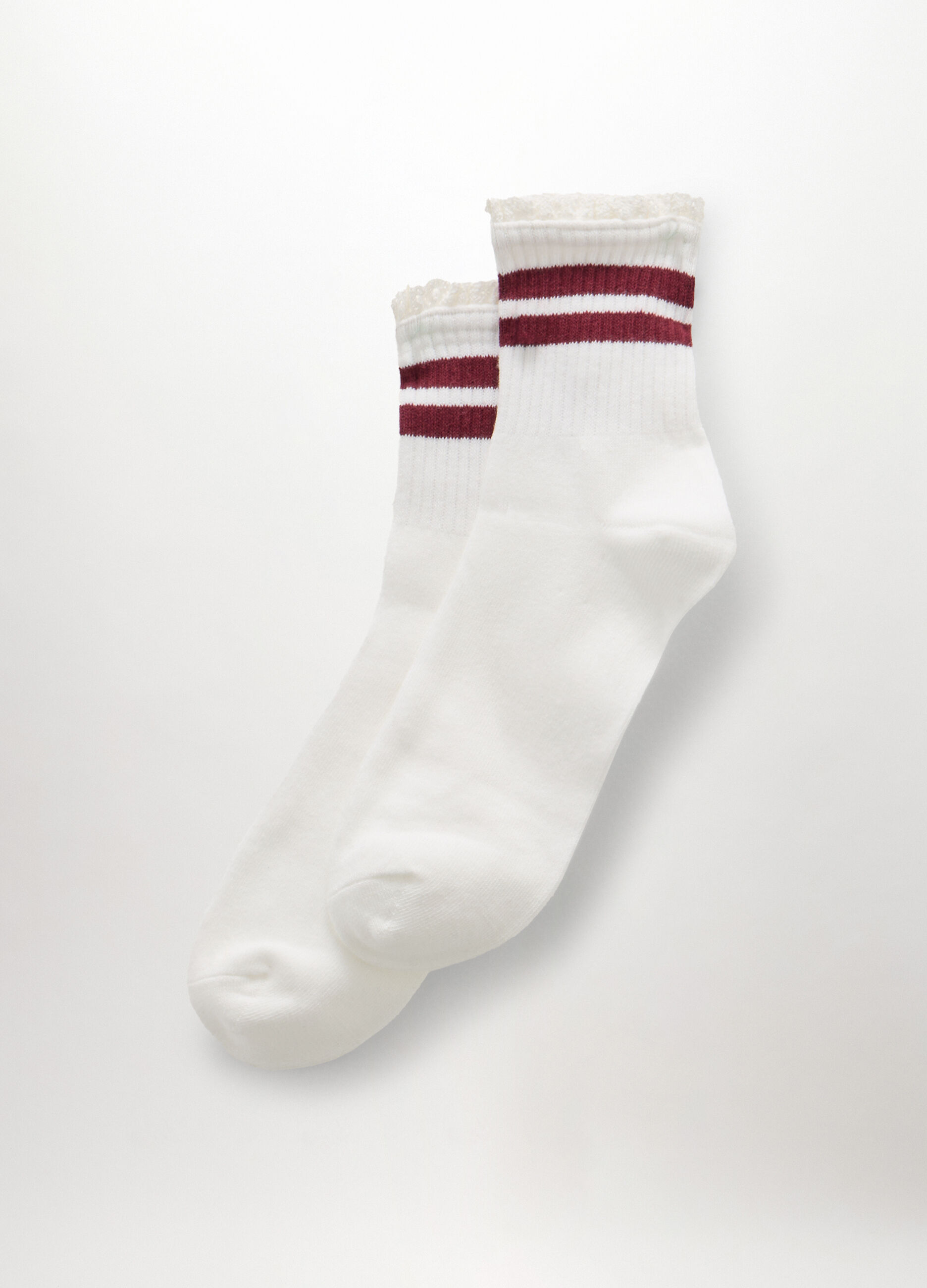 Calze misto cotone con pizzo donna_0