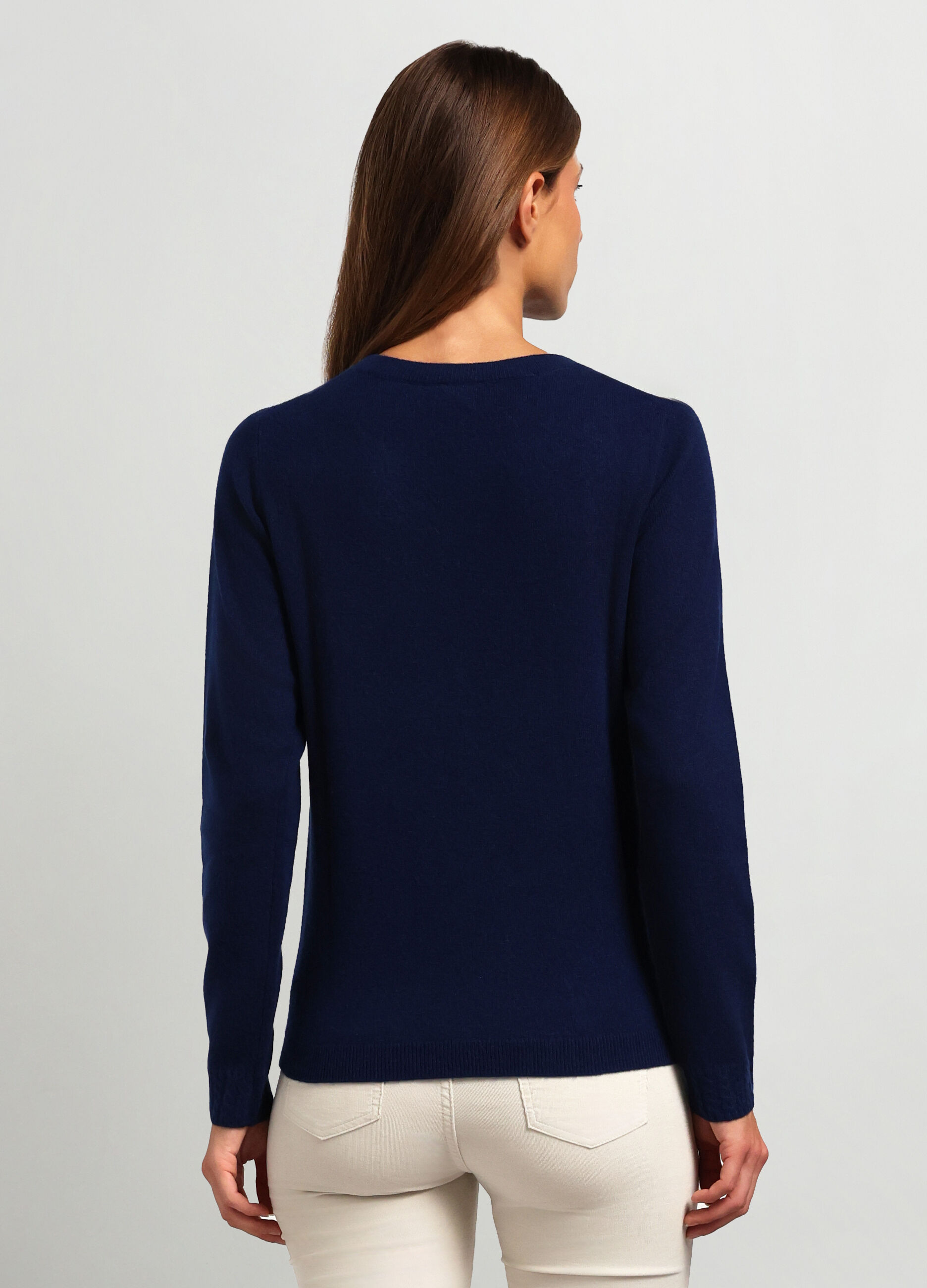 Girocollo tricot in puro cashmere donna_1