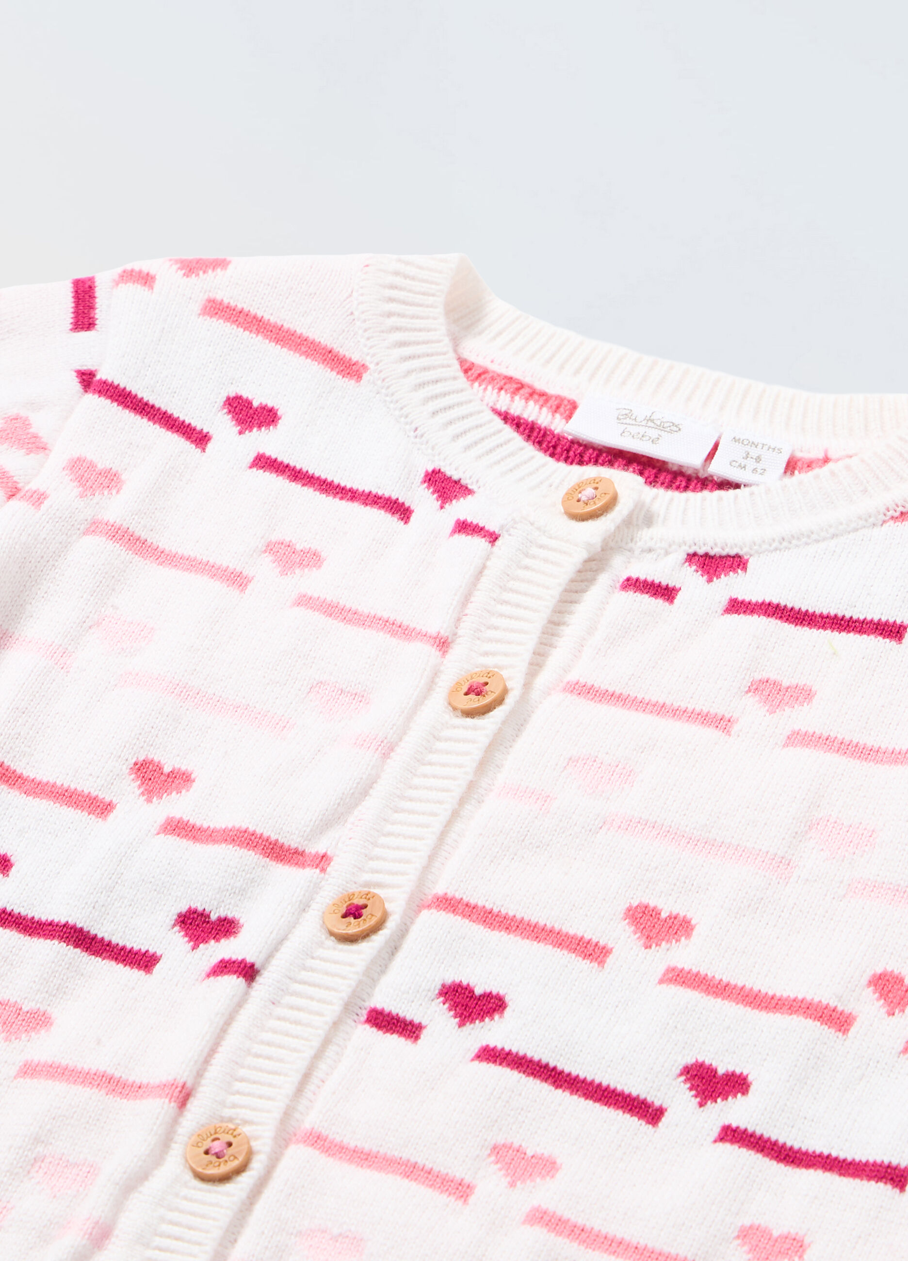 Cardigan tricot in puro cotone neonata_1