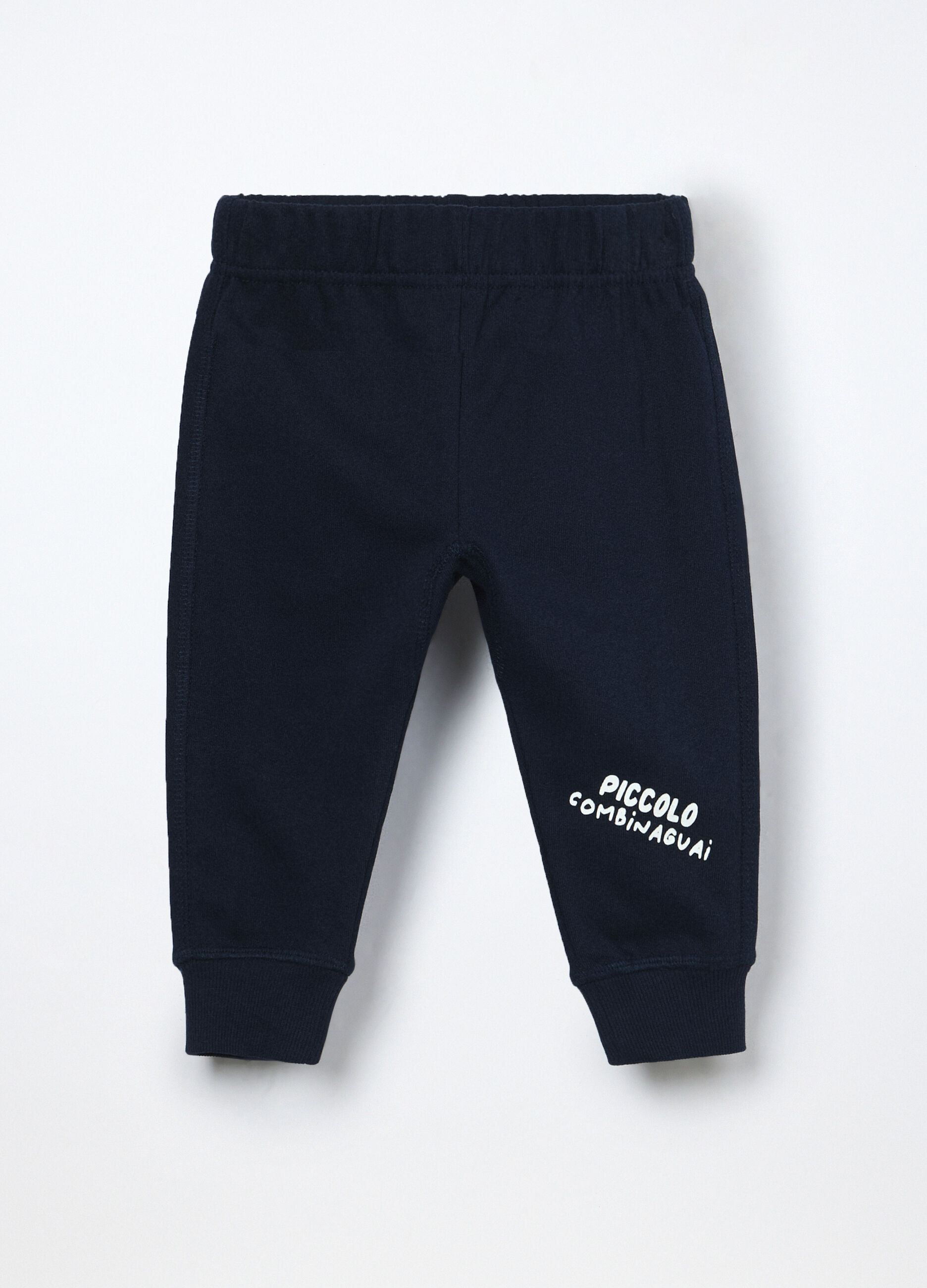 Jogger in french terry di puro cotone neonato_0