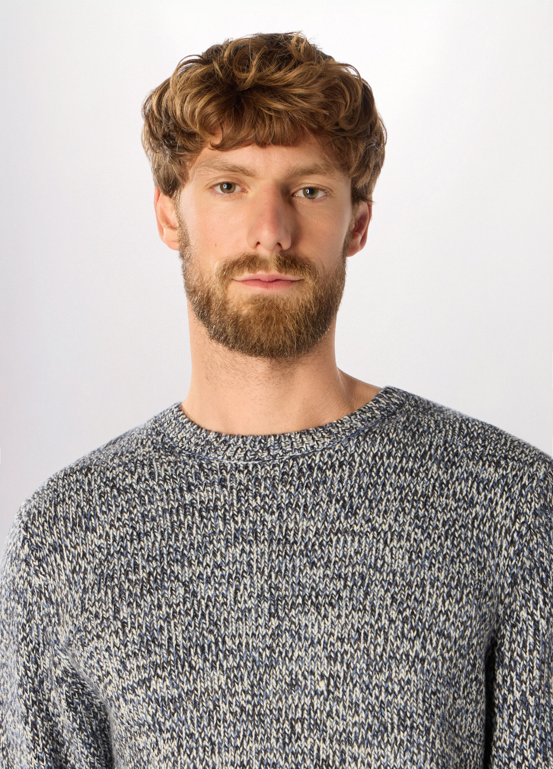 Maglione girocollo mouliné uomo_2