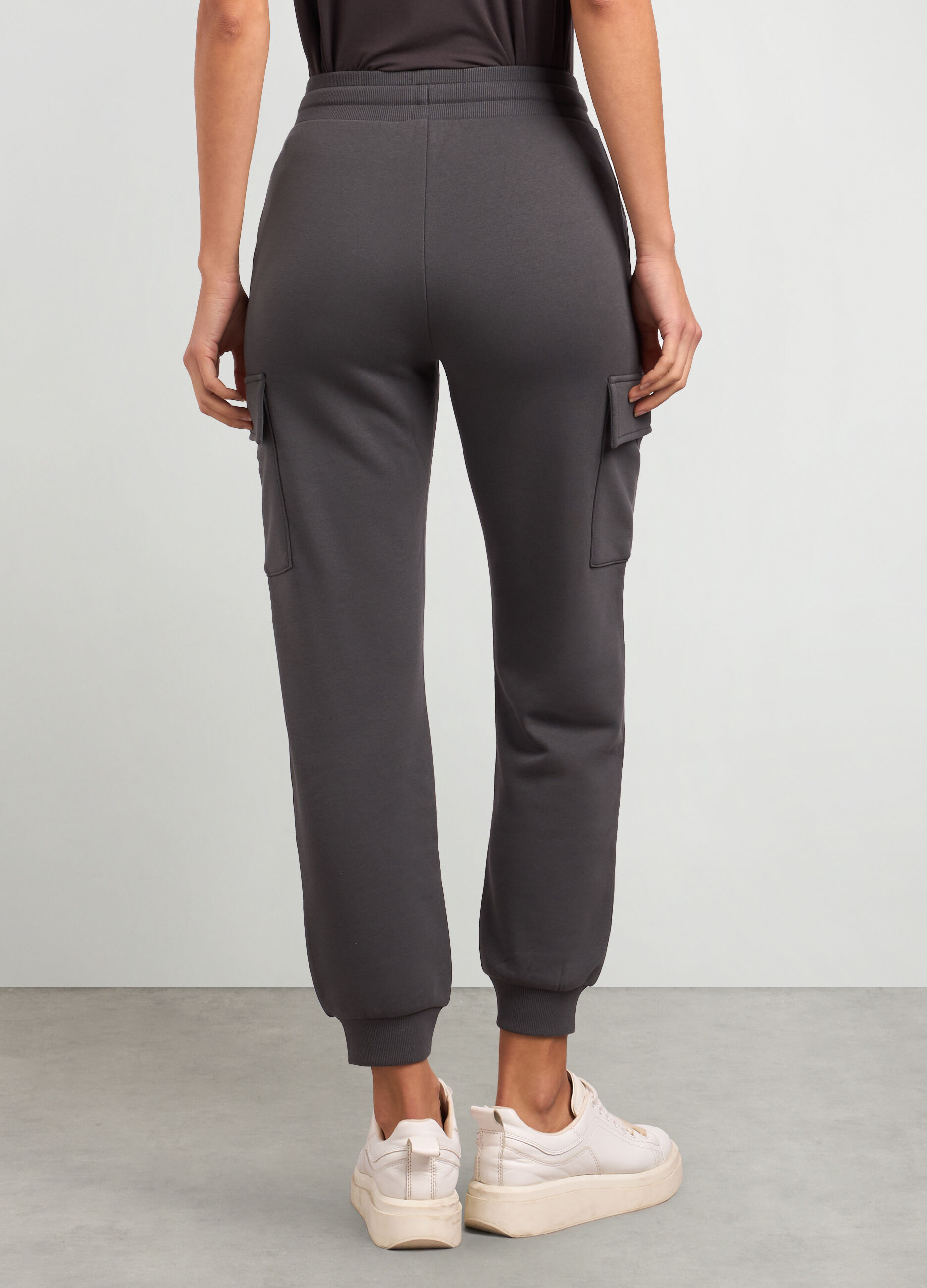 Joggers cargo in felpa di cotone donna_1