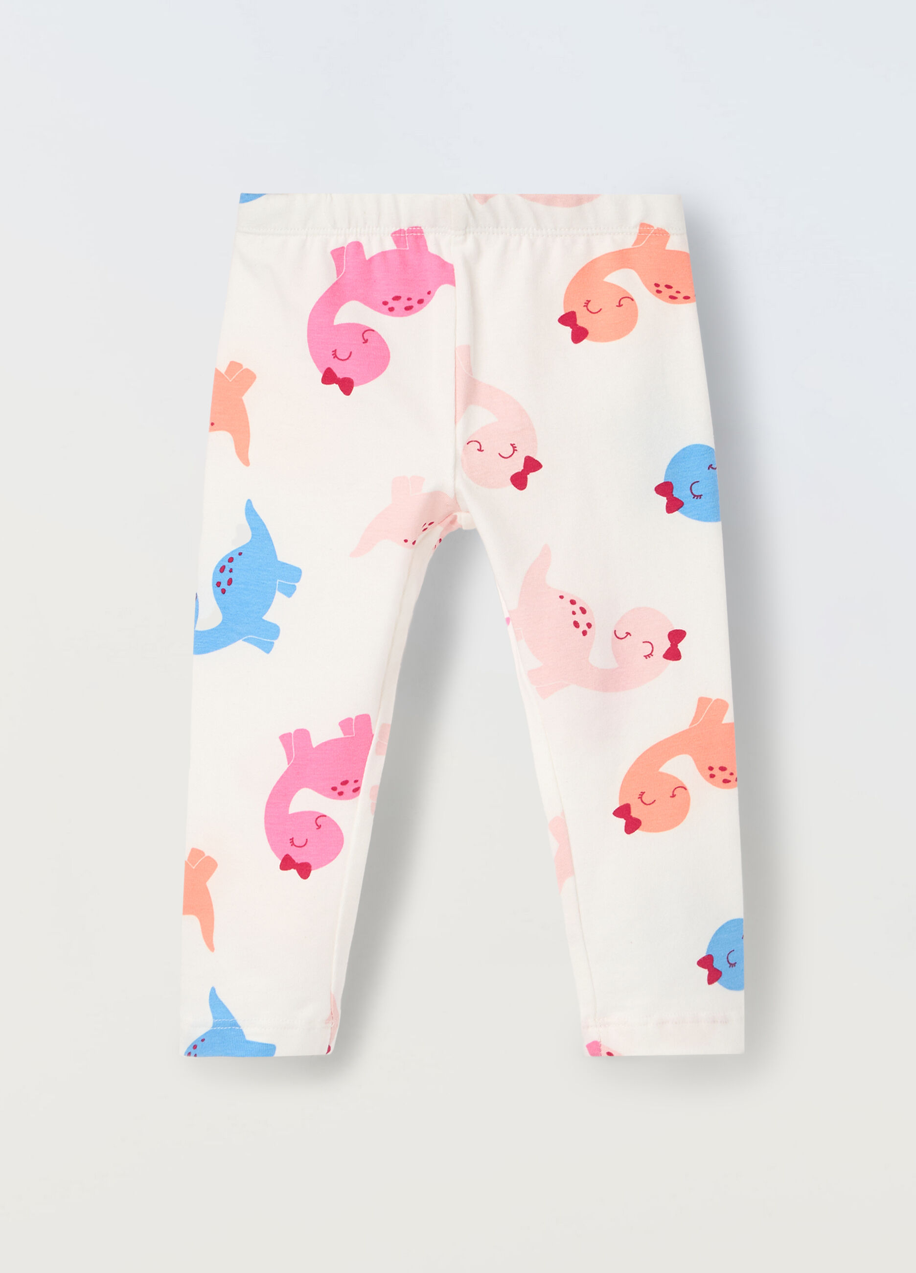 Leggings in cotone stretch neonata_0