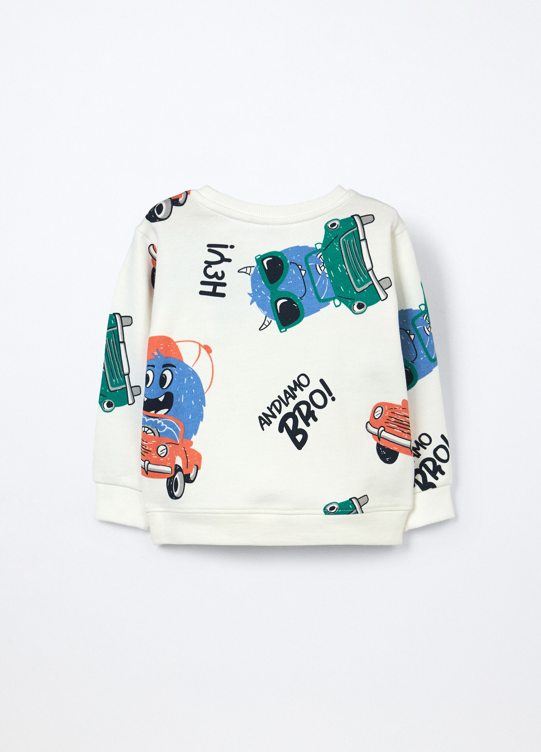 Felpa in french terry di puro cotone neonato_1