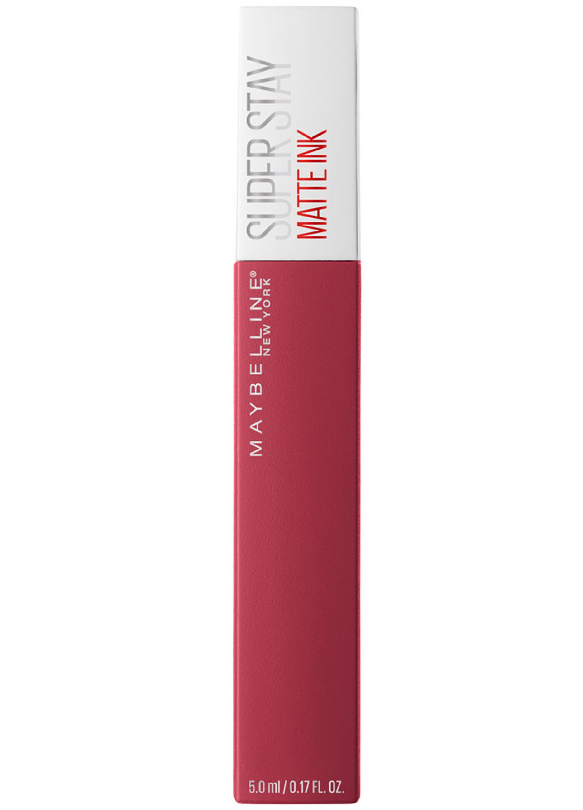 Maybelline New York Tinta Labbra SuperStay Matte Ink, Rossetto Matte Liquido a Lunga Tenuta, Ruler (80), 5 ml._1