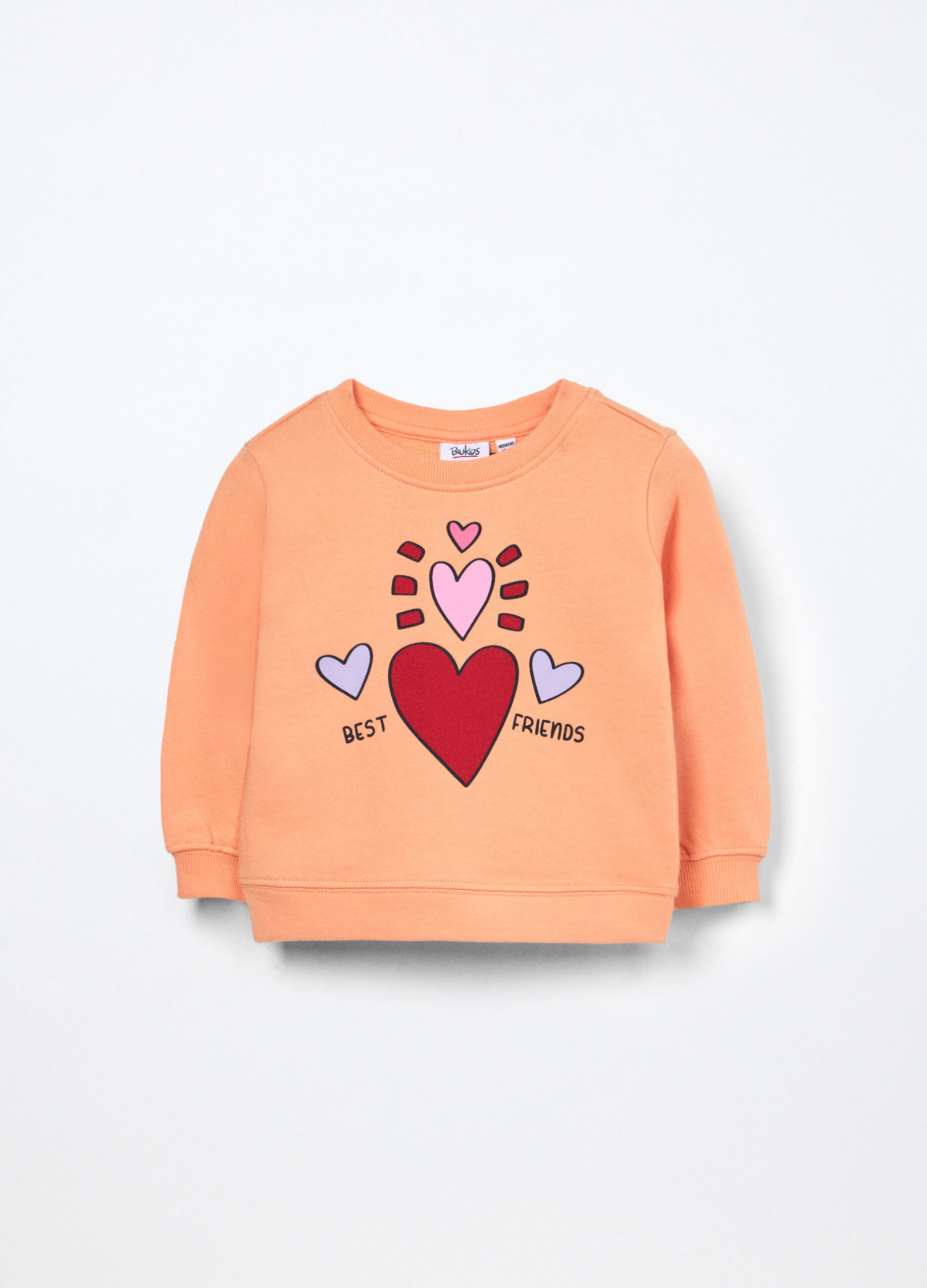 Felpa in french terry di puro cotone neonata_0