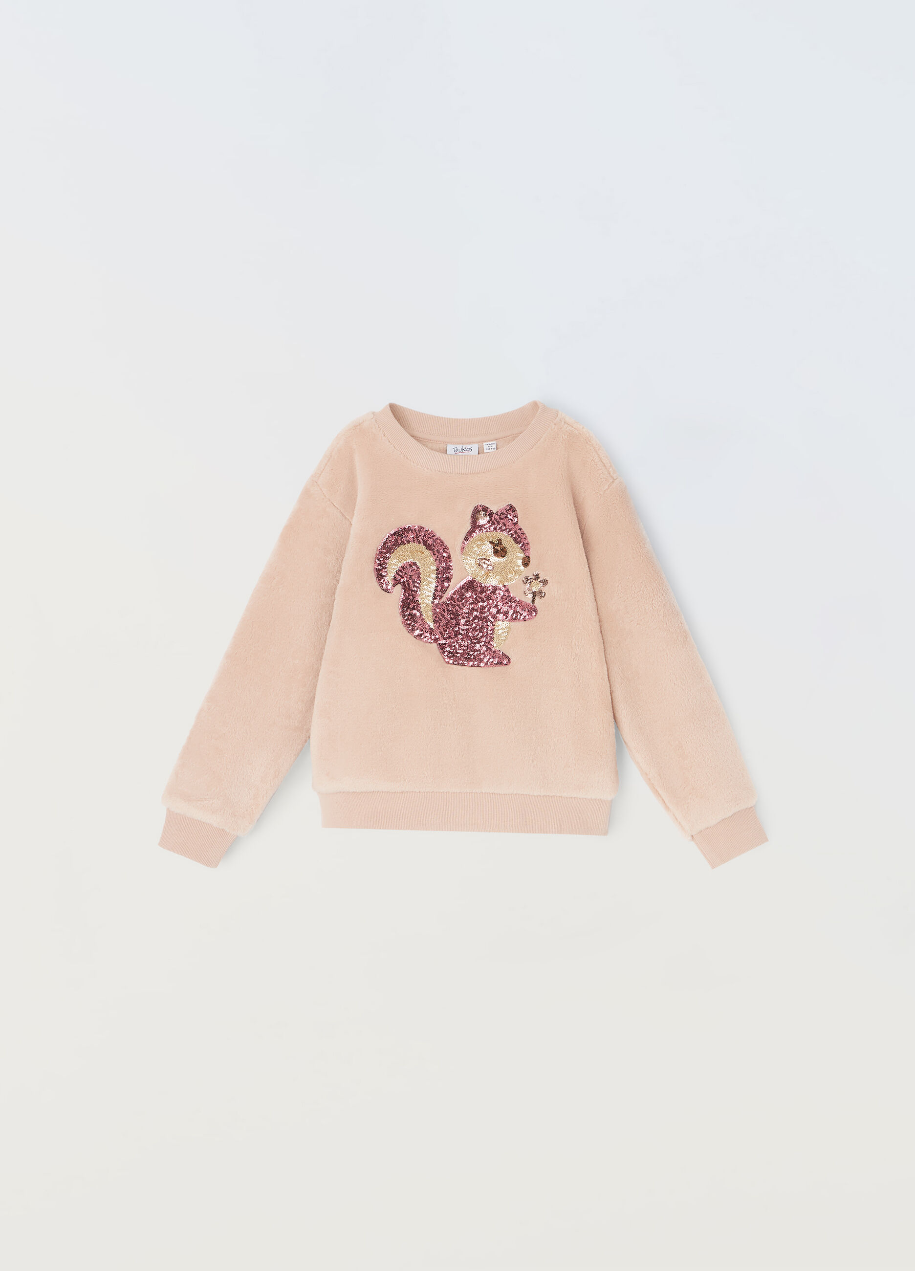 Felpa in pile con paillettes bambina_0