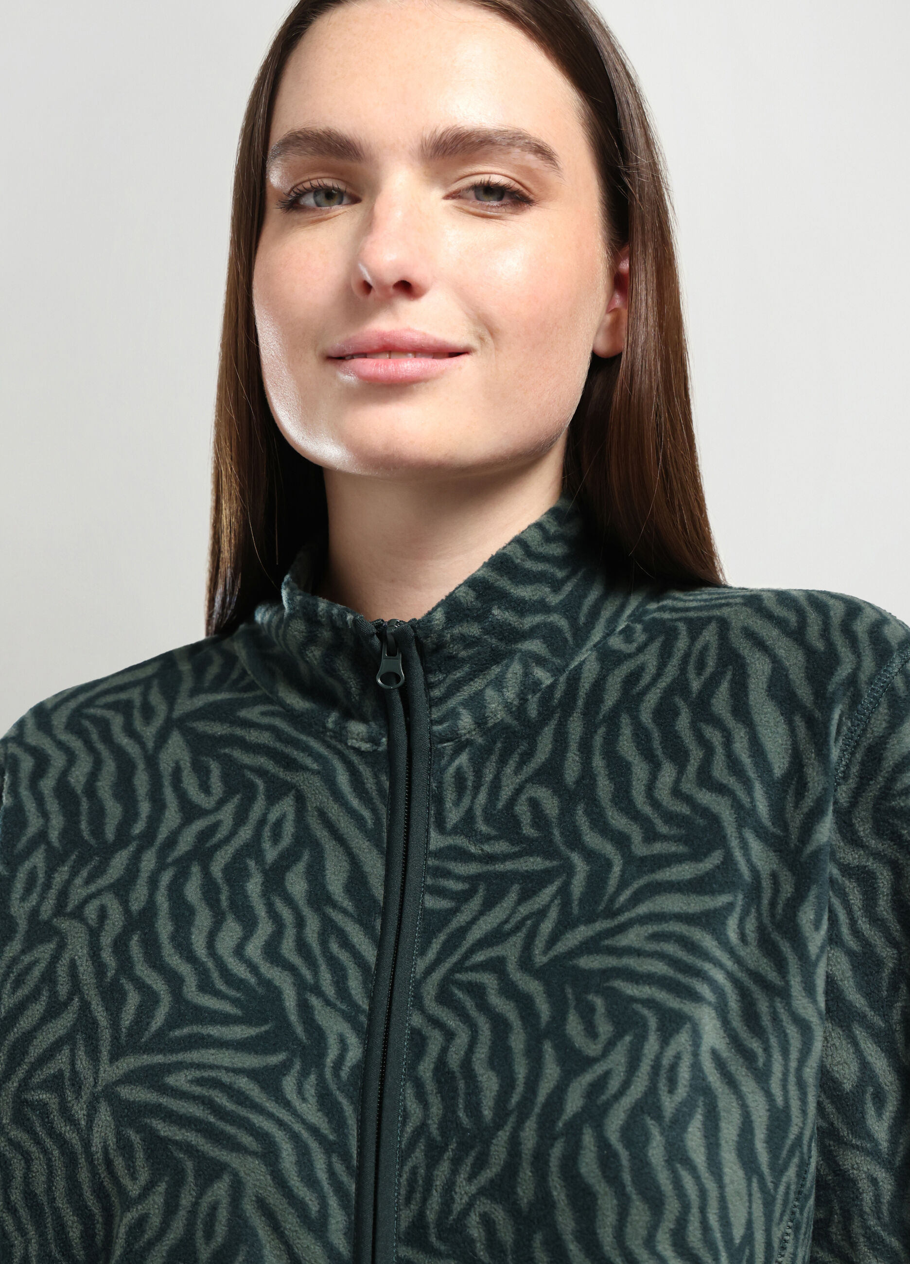 Felpa in pile con stampa donna curvy_2