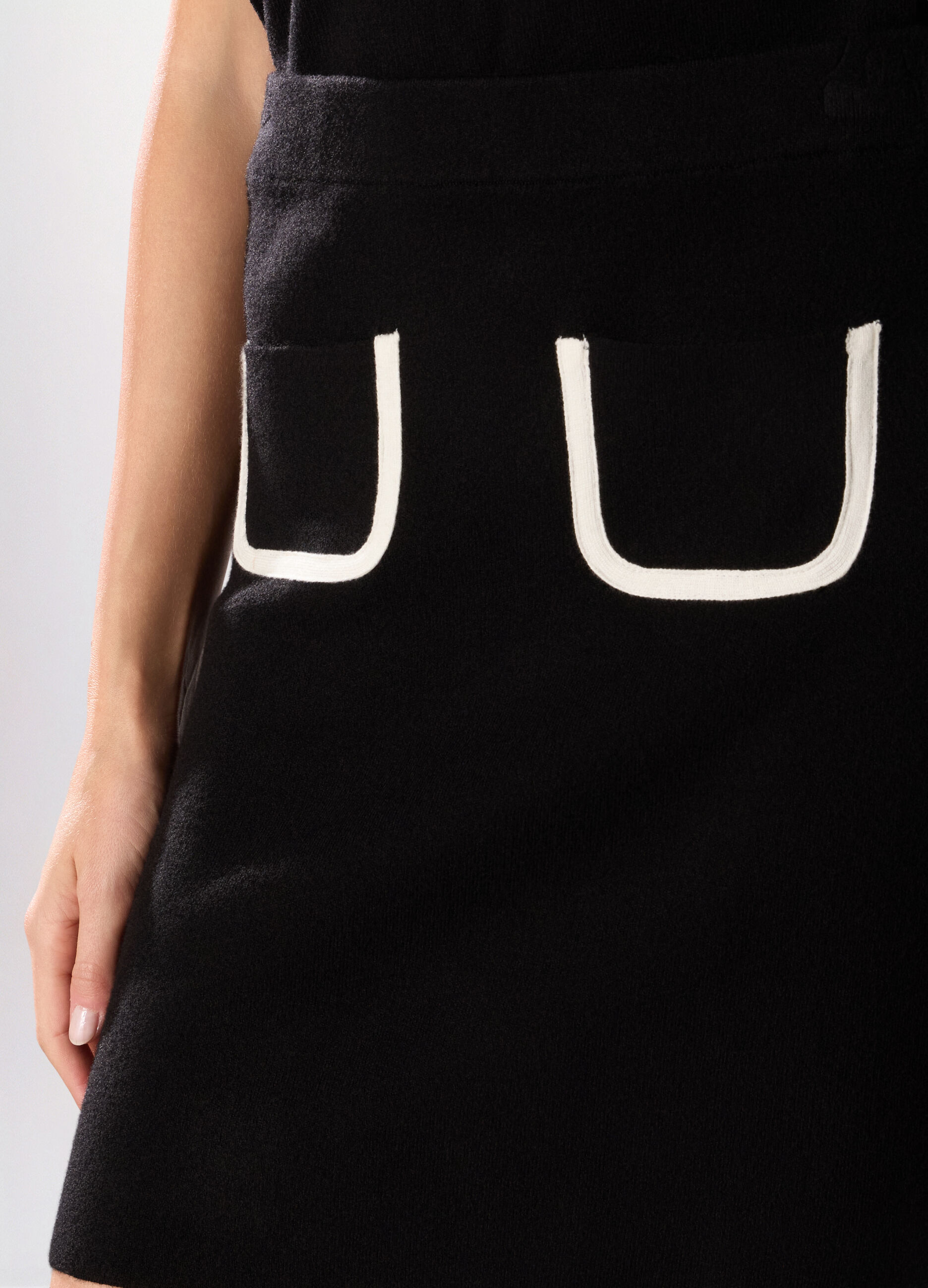 Gonna corta tricot misto viscosa donna_2