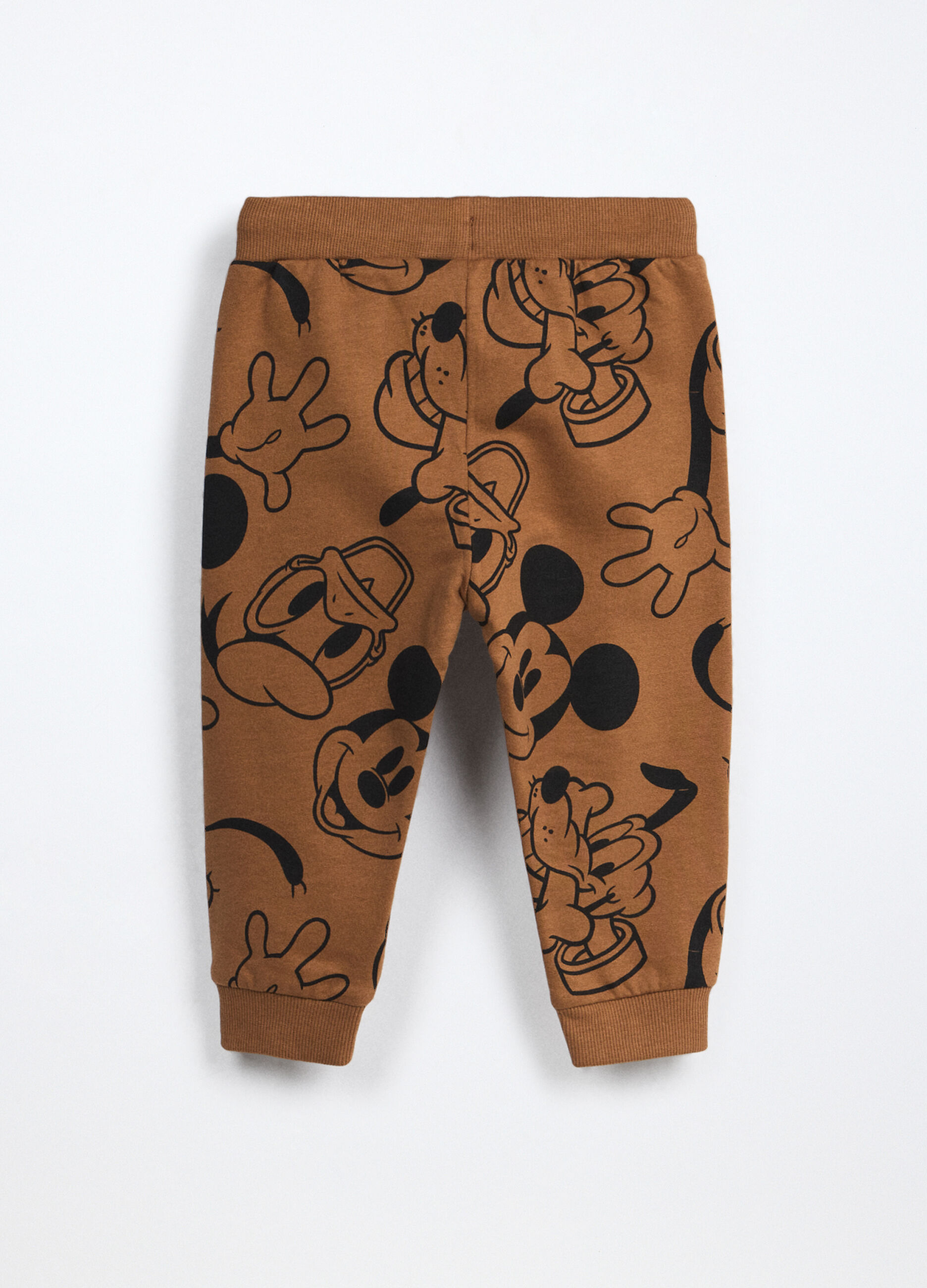 Jogger in puro cotone fleece neonato_1