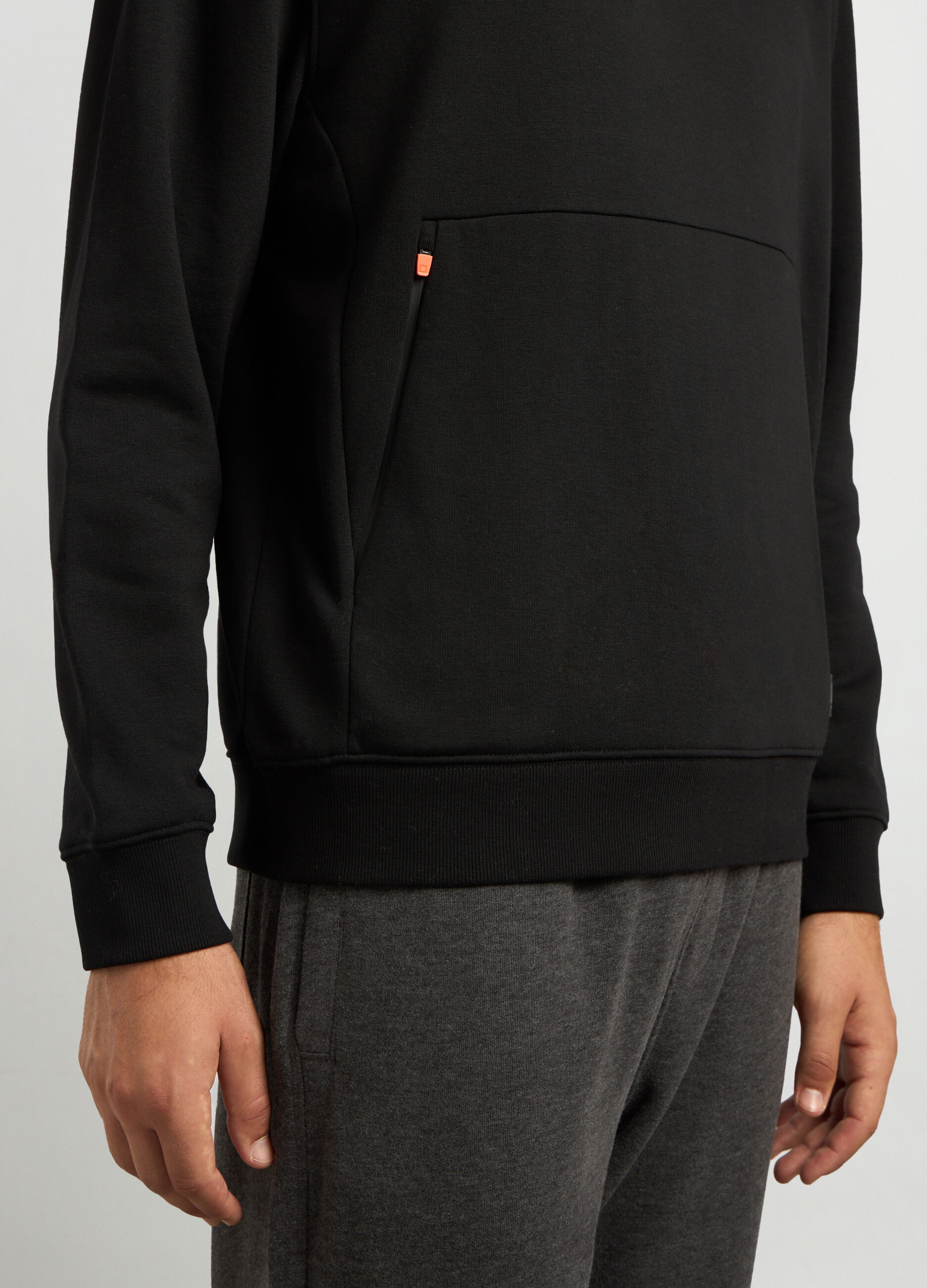 Felpa con cappuccio in misto cotone uomo_2