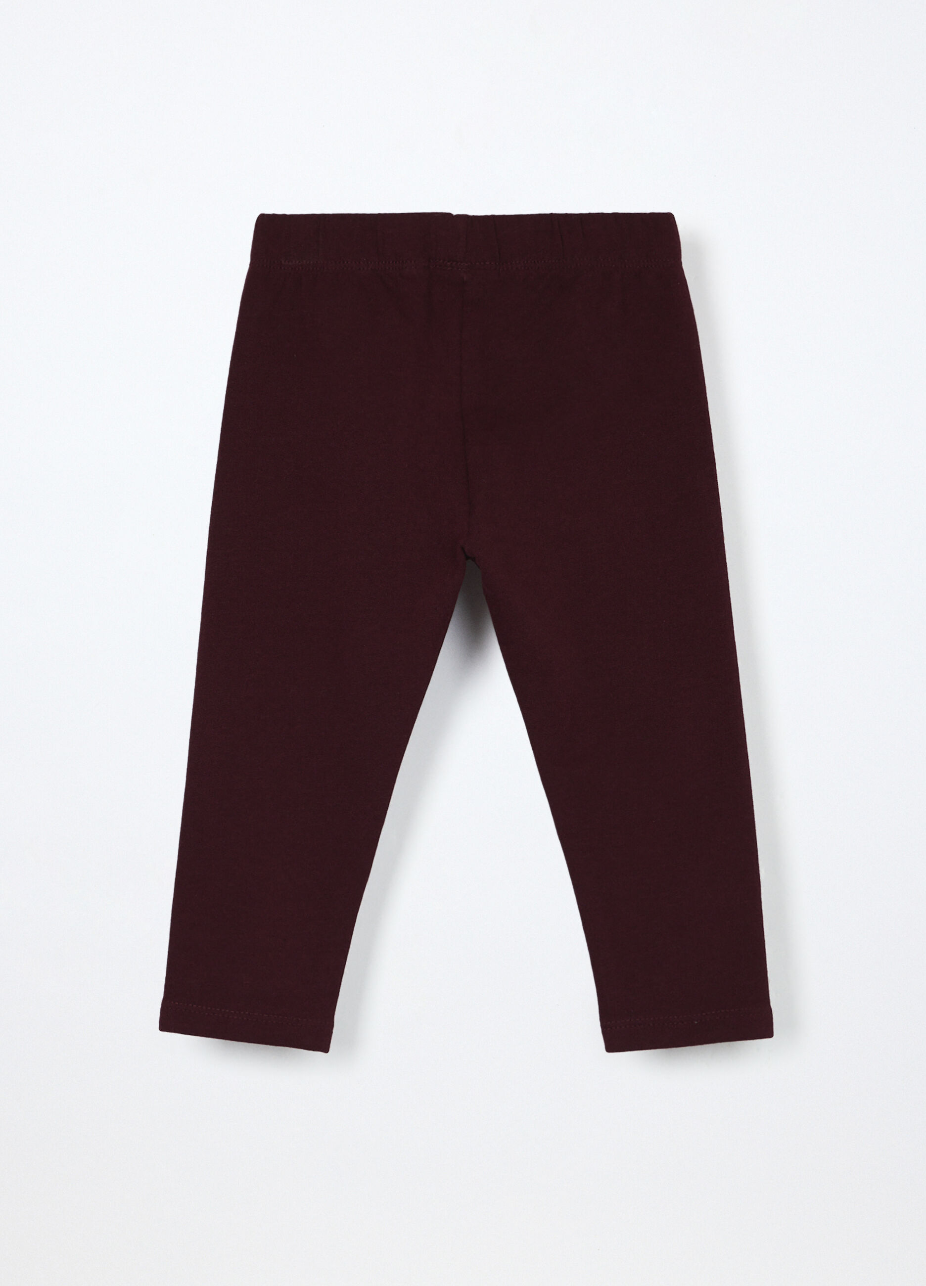 Leggings in cotone fleece stretch neonata_1