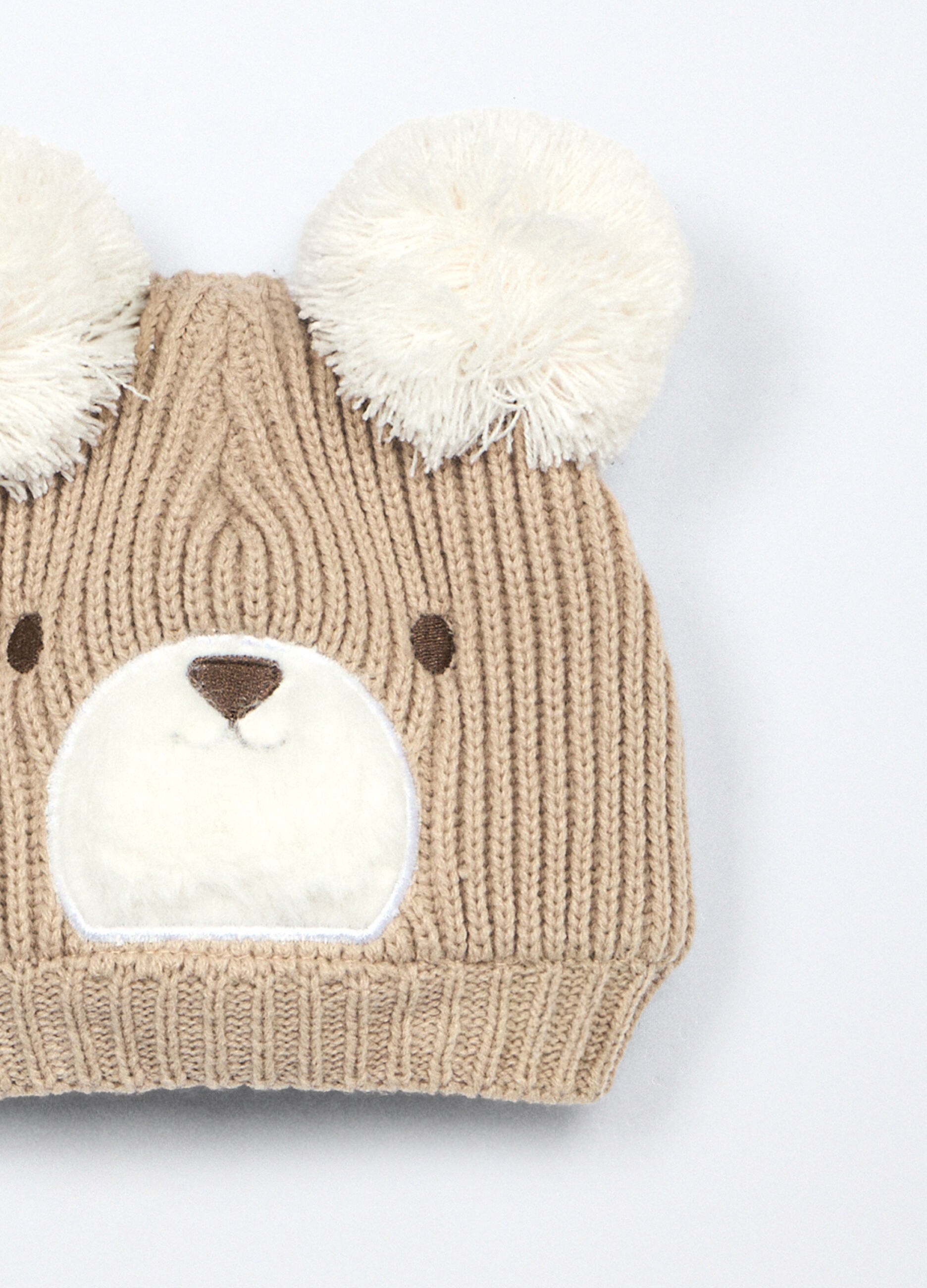 Berretto tricot con applicazioni neonato_2