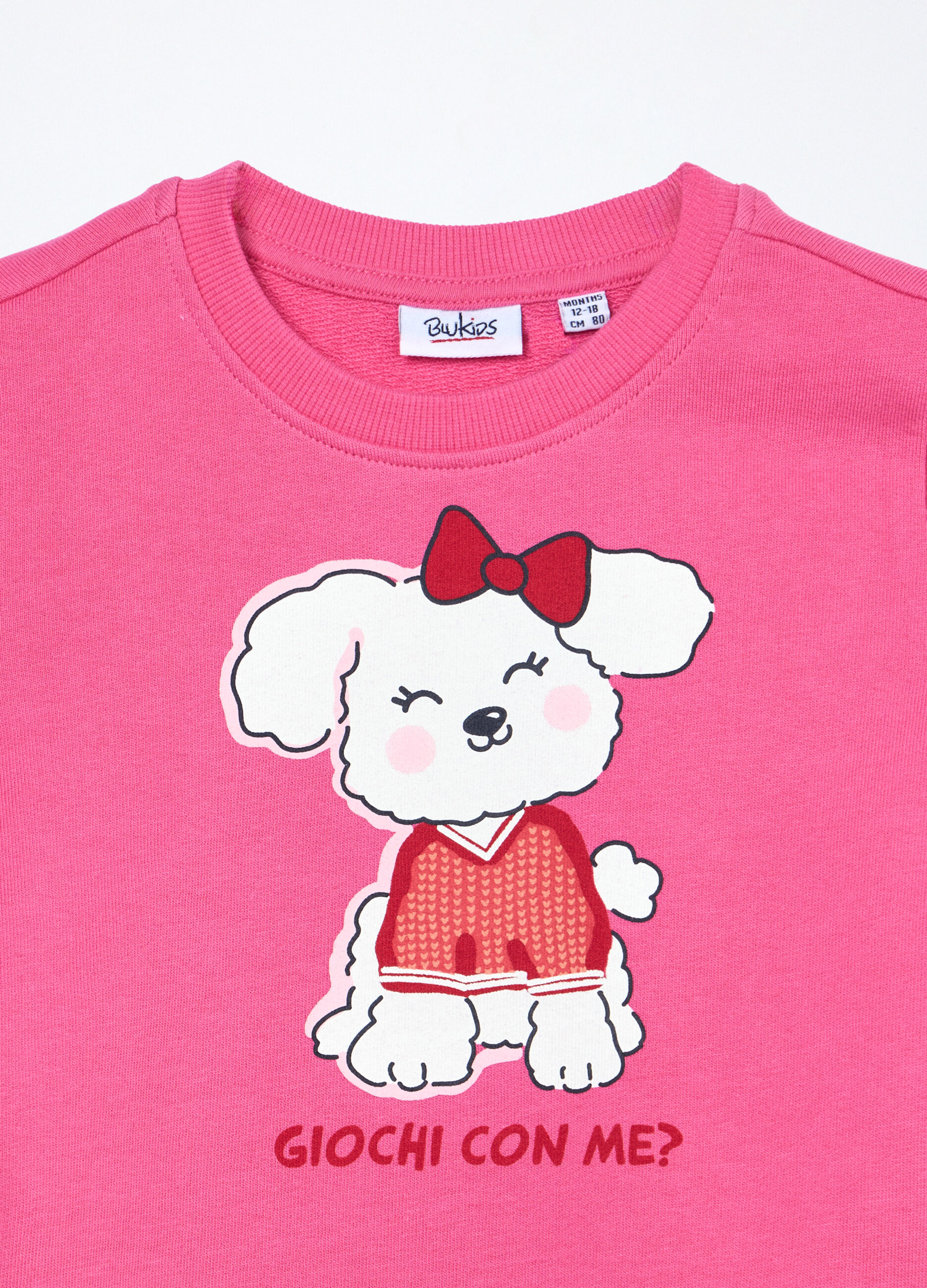 Felpa in french terry di puro cotone neonata_2