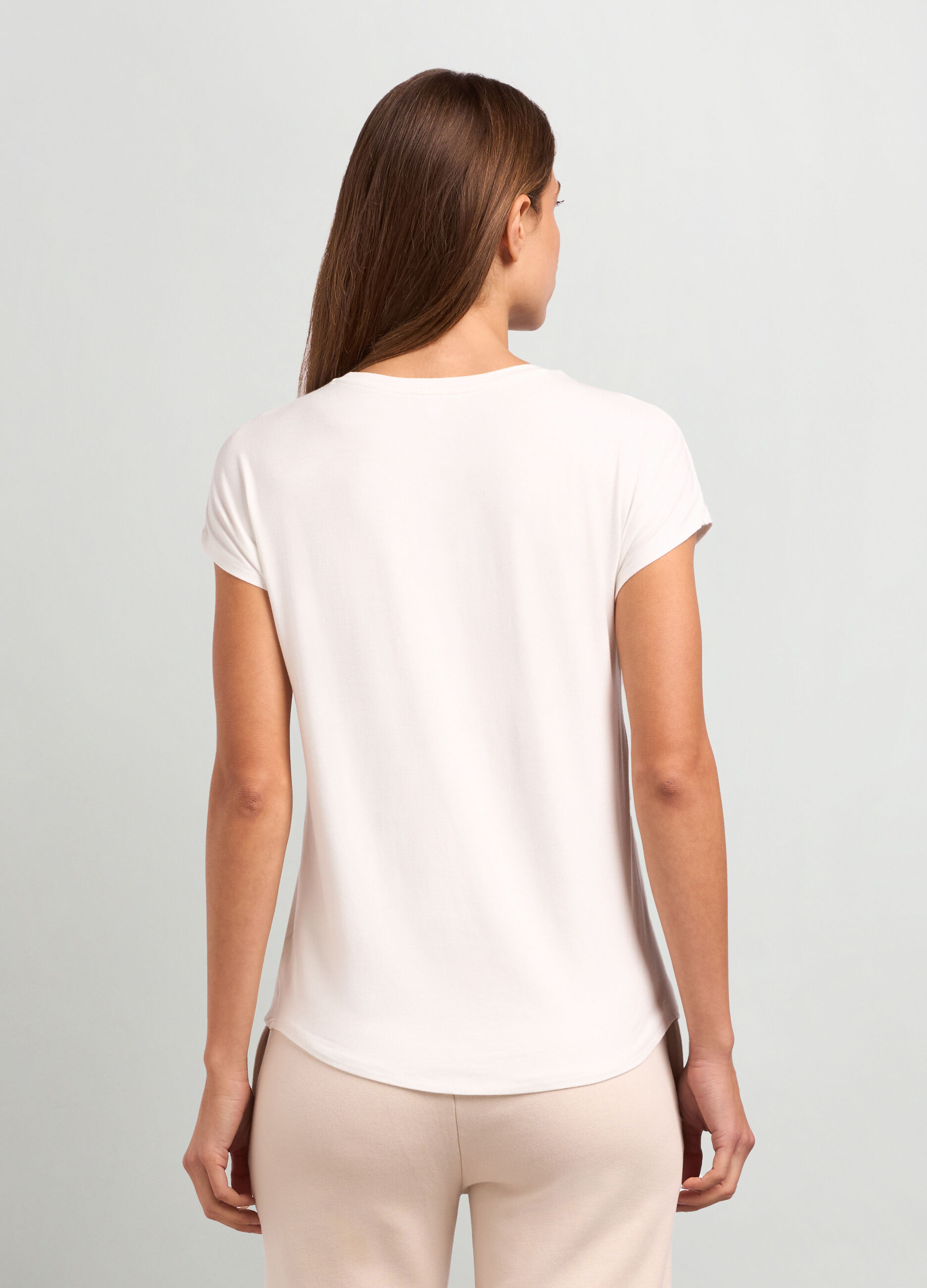 T-shirt in viscosa stretch donna_1