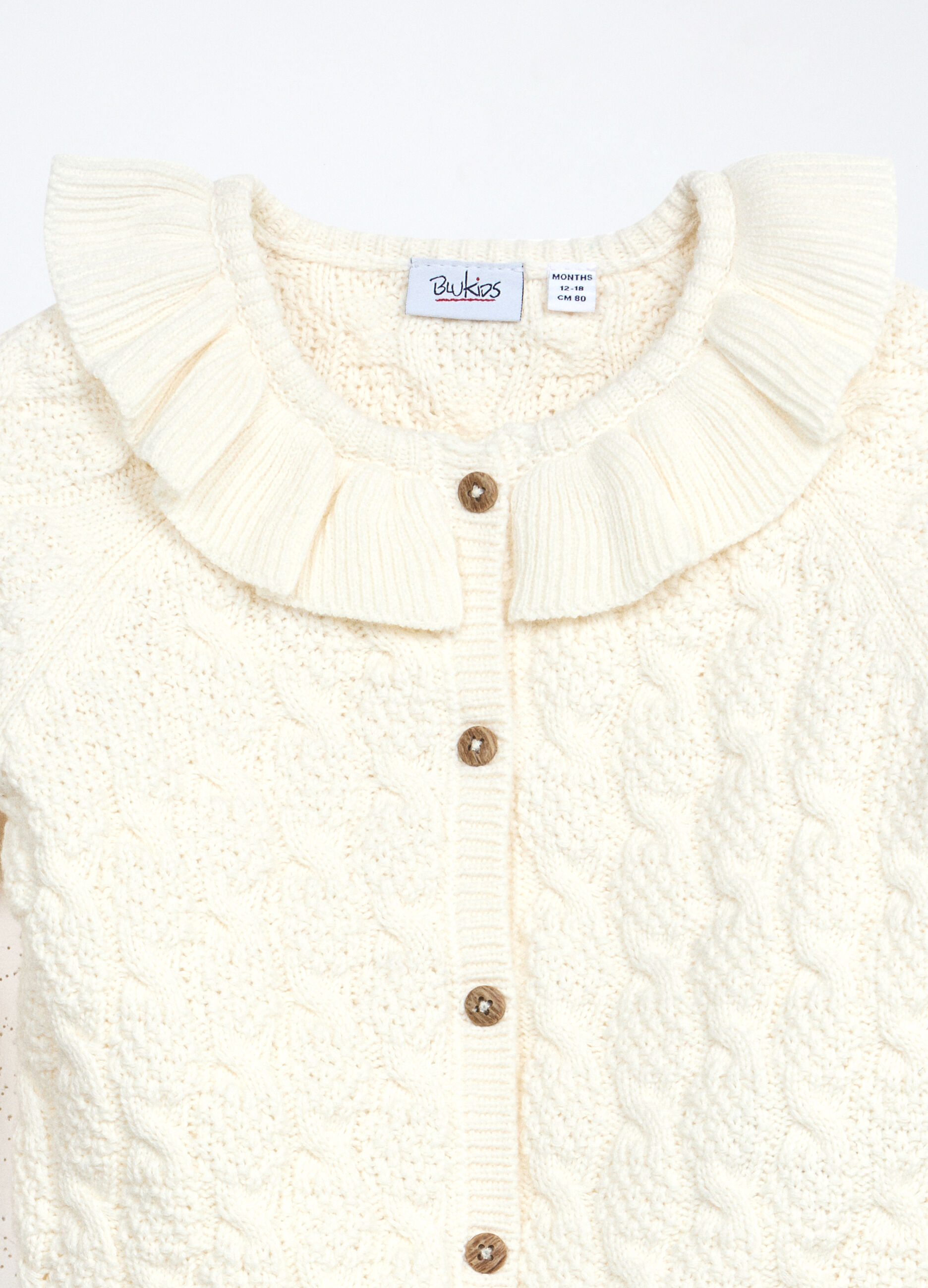 Cardigan tricot in puro cotone neonata_1