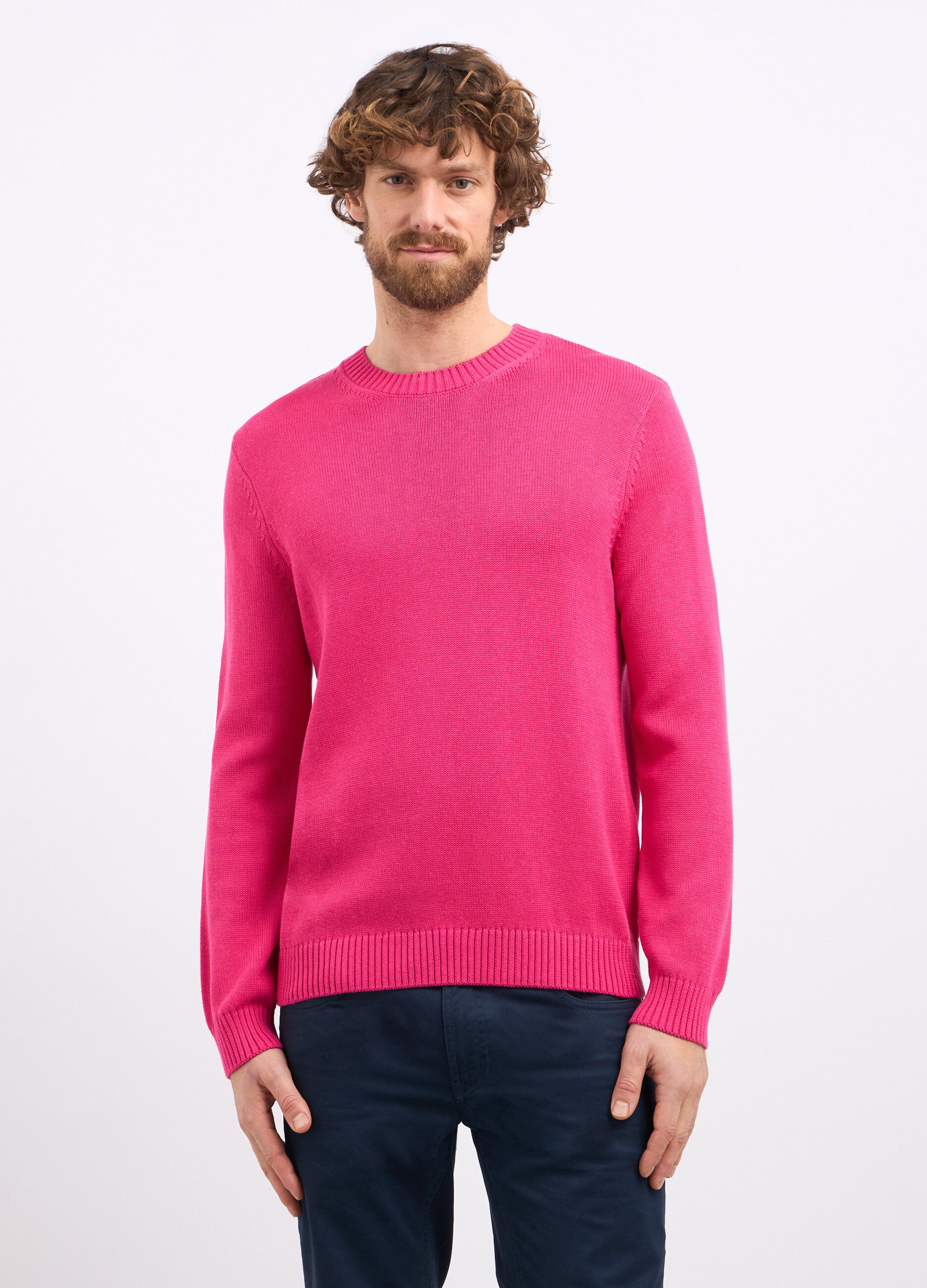 Girocollo tricot in misto cotone uomo_0